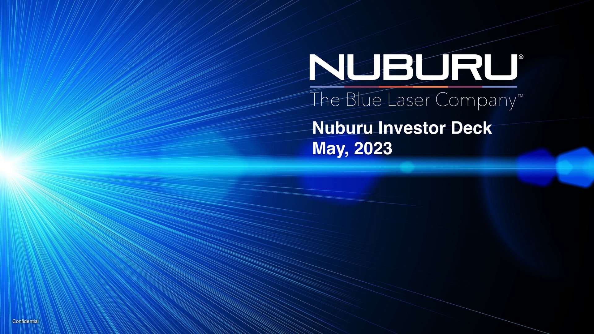 investor deck may laser company | NUBURU