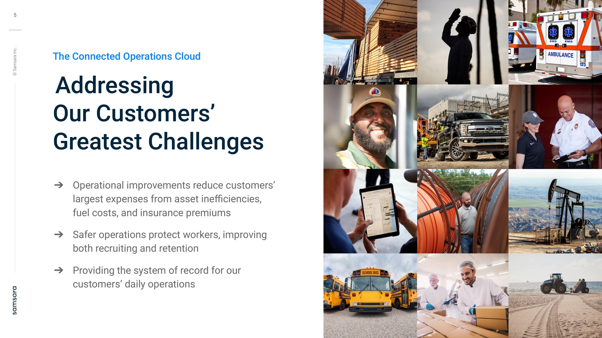addressing our customers challenges | Samsara