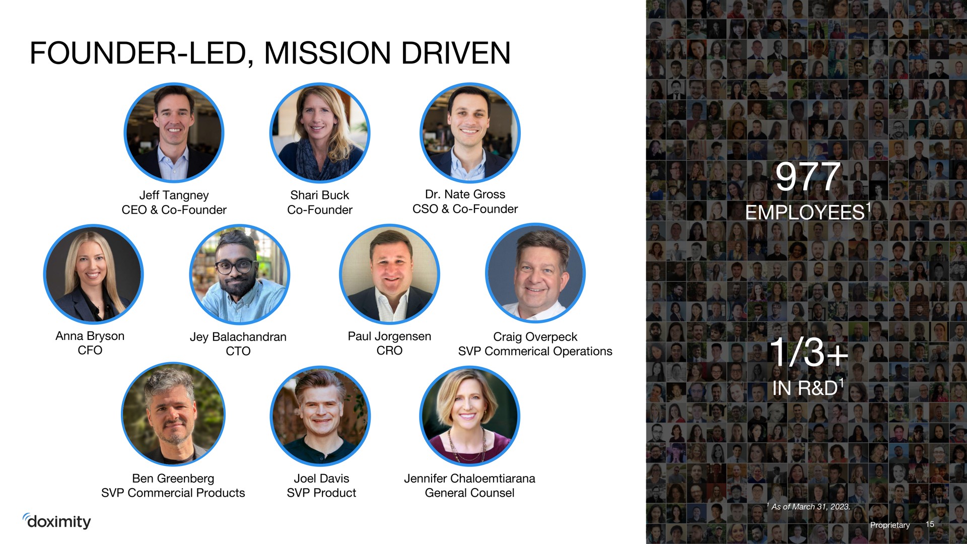 founder led mission driven | Doximity