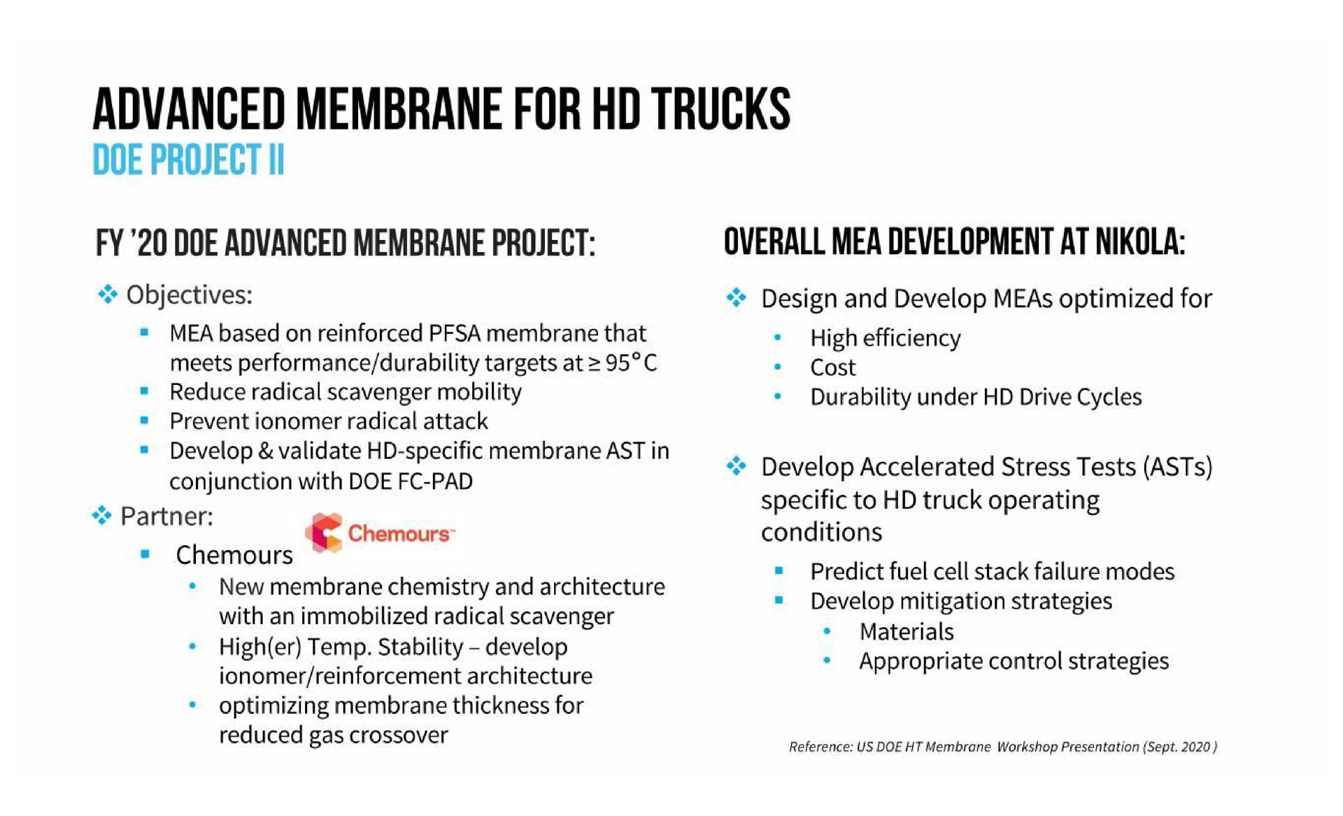 membrane for trucks | Nikola