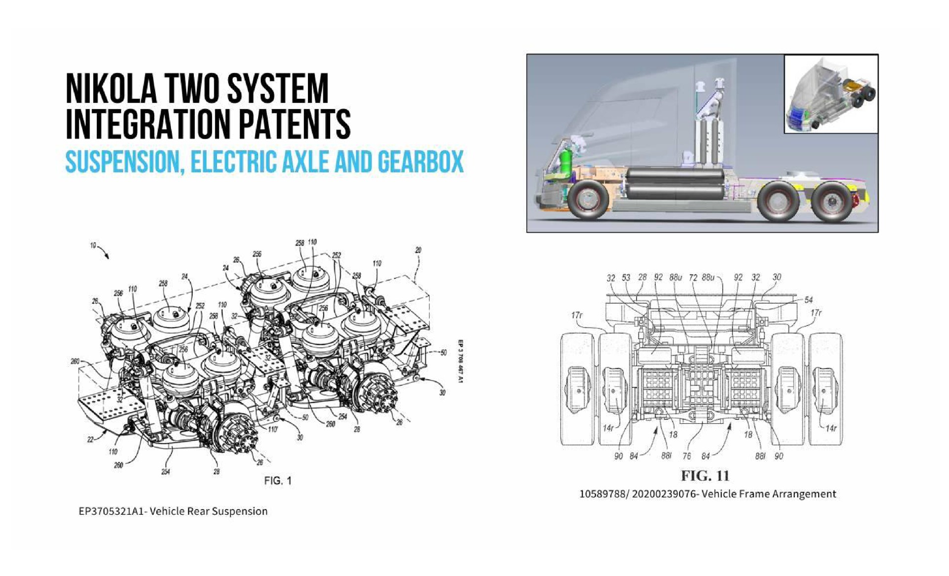 two system integration patents suspension electric axle and gearbox | Nikola