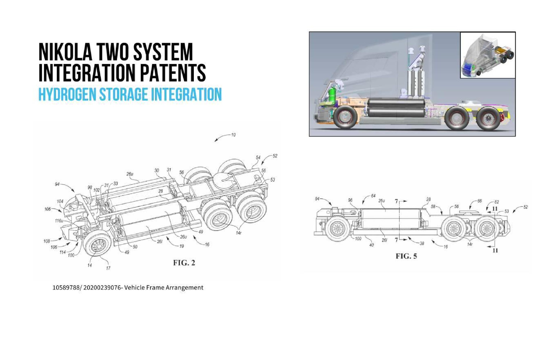two system integration patents hydrogen storage integration | Nikola