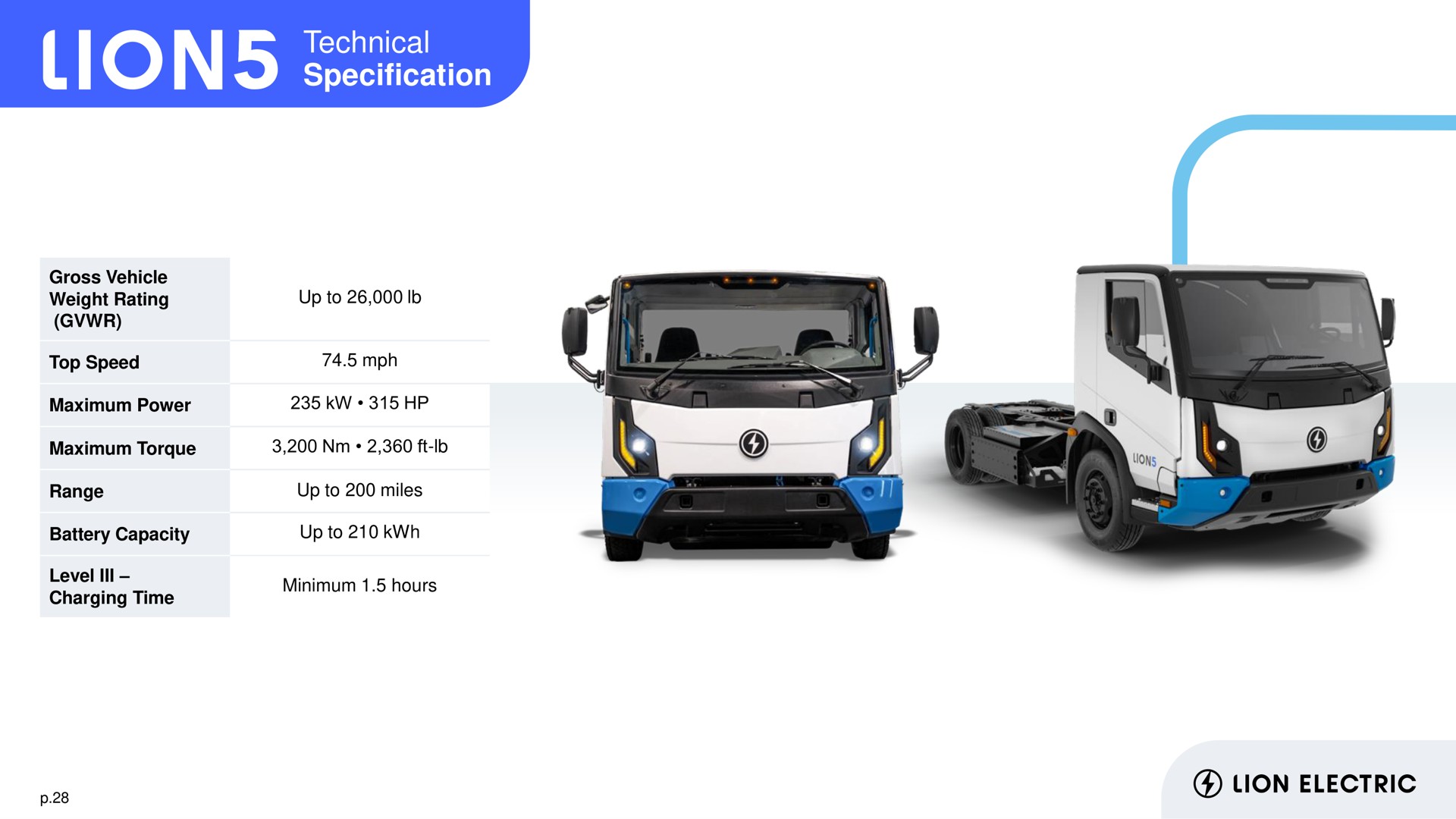 technical specification i i lion electric | Lion Electric