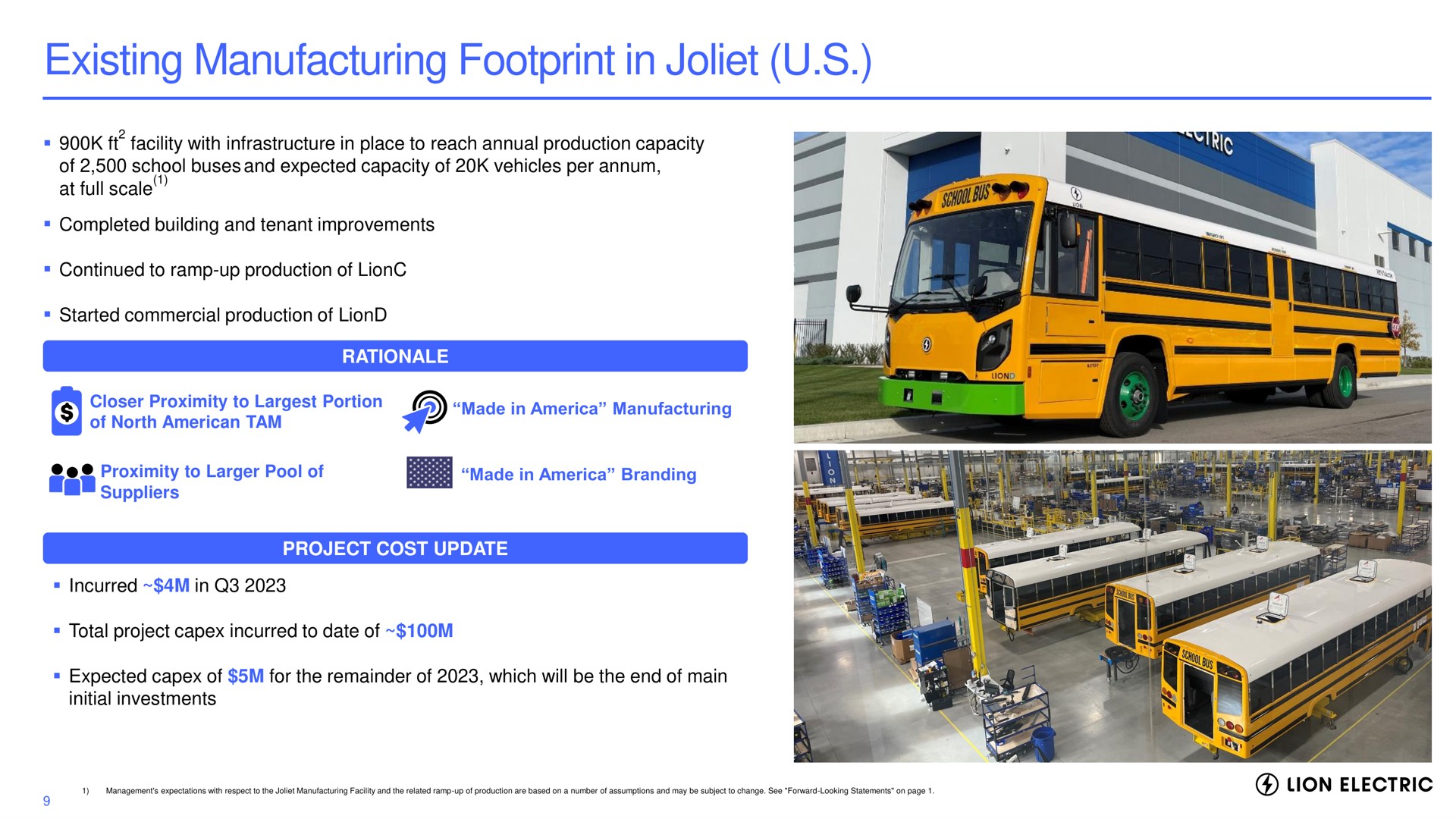 existing manufacturing footprint in lion electric | Lion Electric
