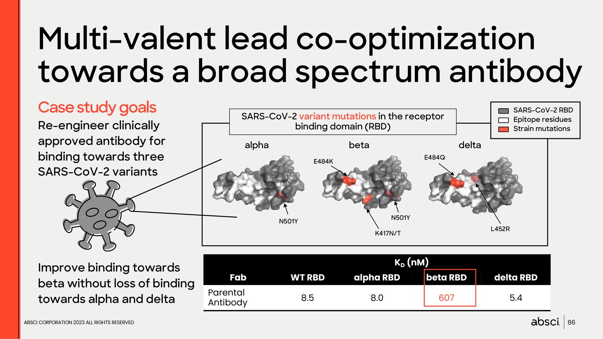 valent lead optimization towards a broad spectrum antibody | Absci