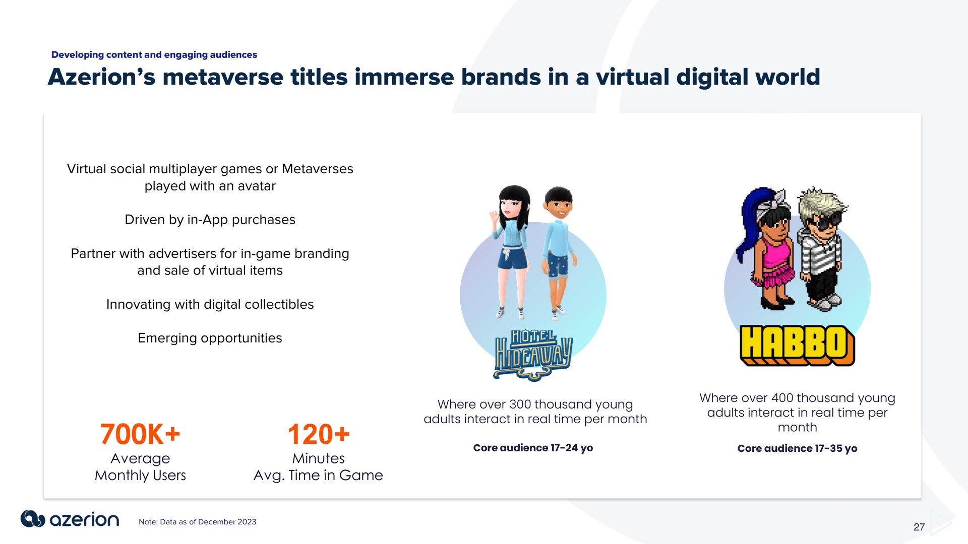 titles immerse brands in a virtual digital world | Azerion