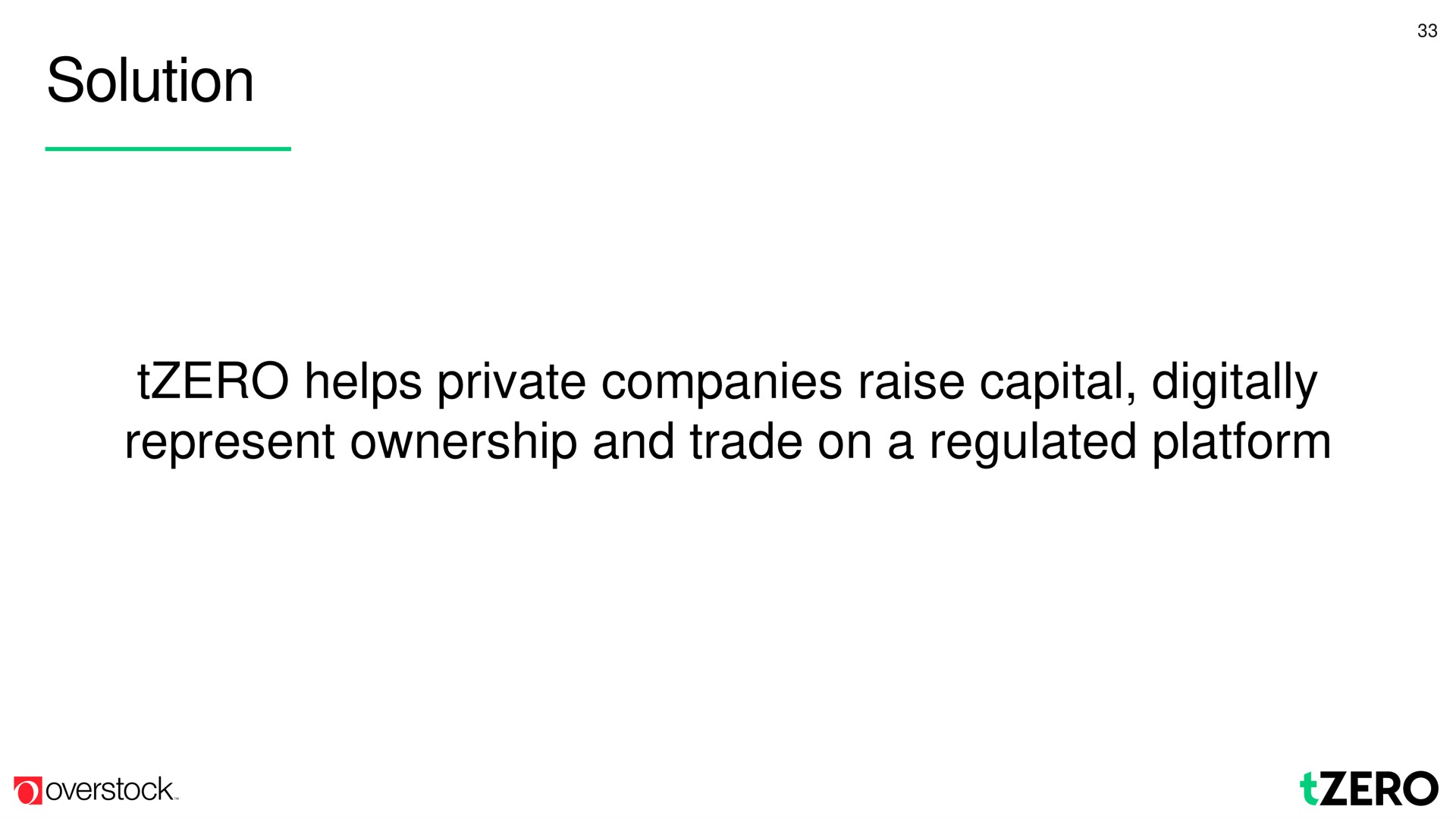 solution helps private companies raise capital digitally represent ownership and trade on a regulated platform | Overstock