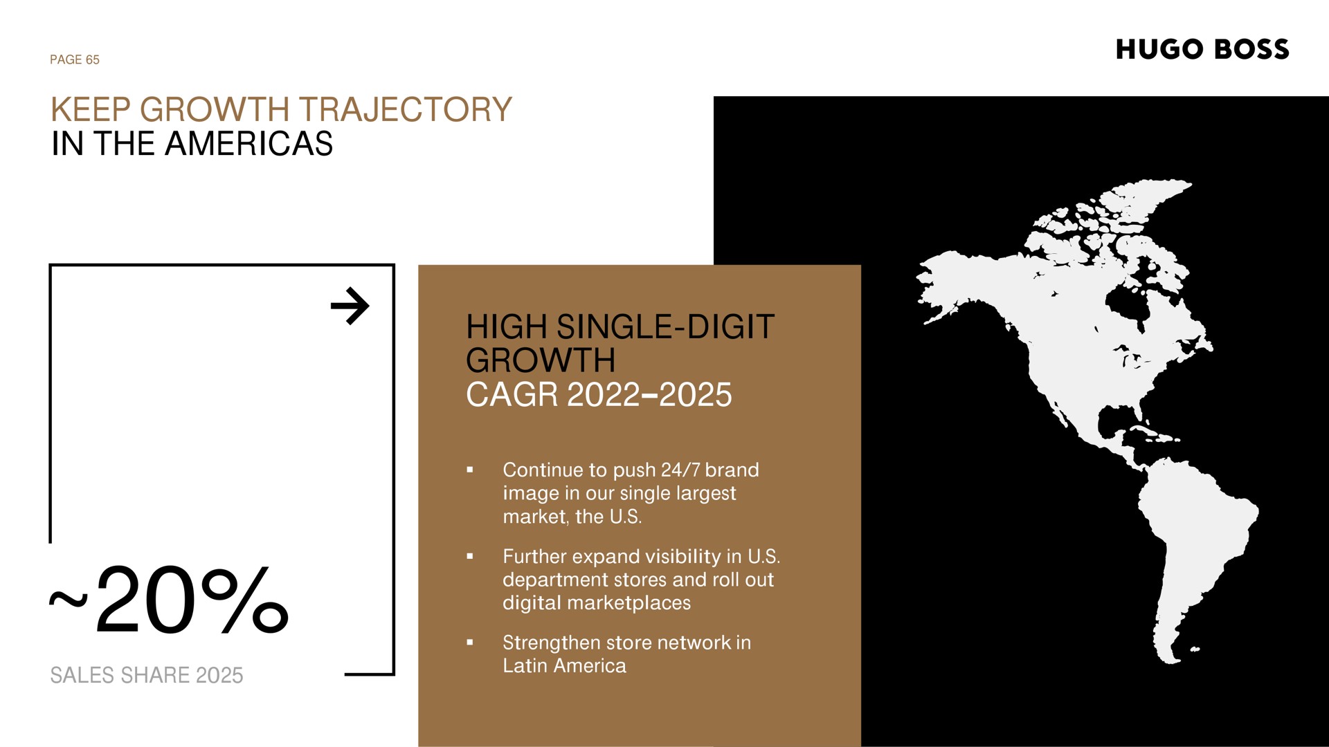 keep growth trajectory in the high single digit growth | Hugo Boss