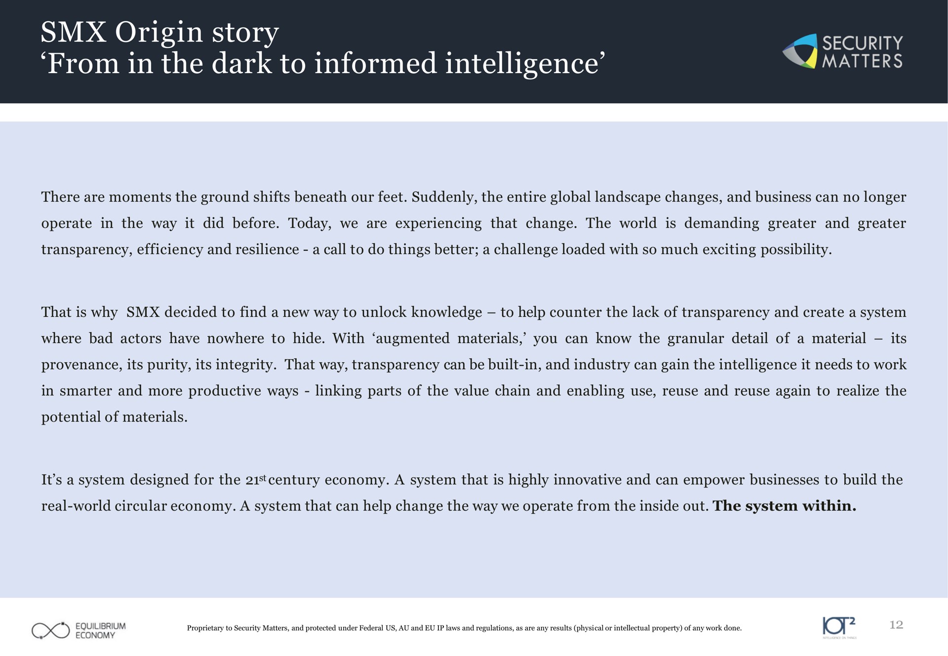 origin story from in the dark to informed intelligence | Security Matters