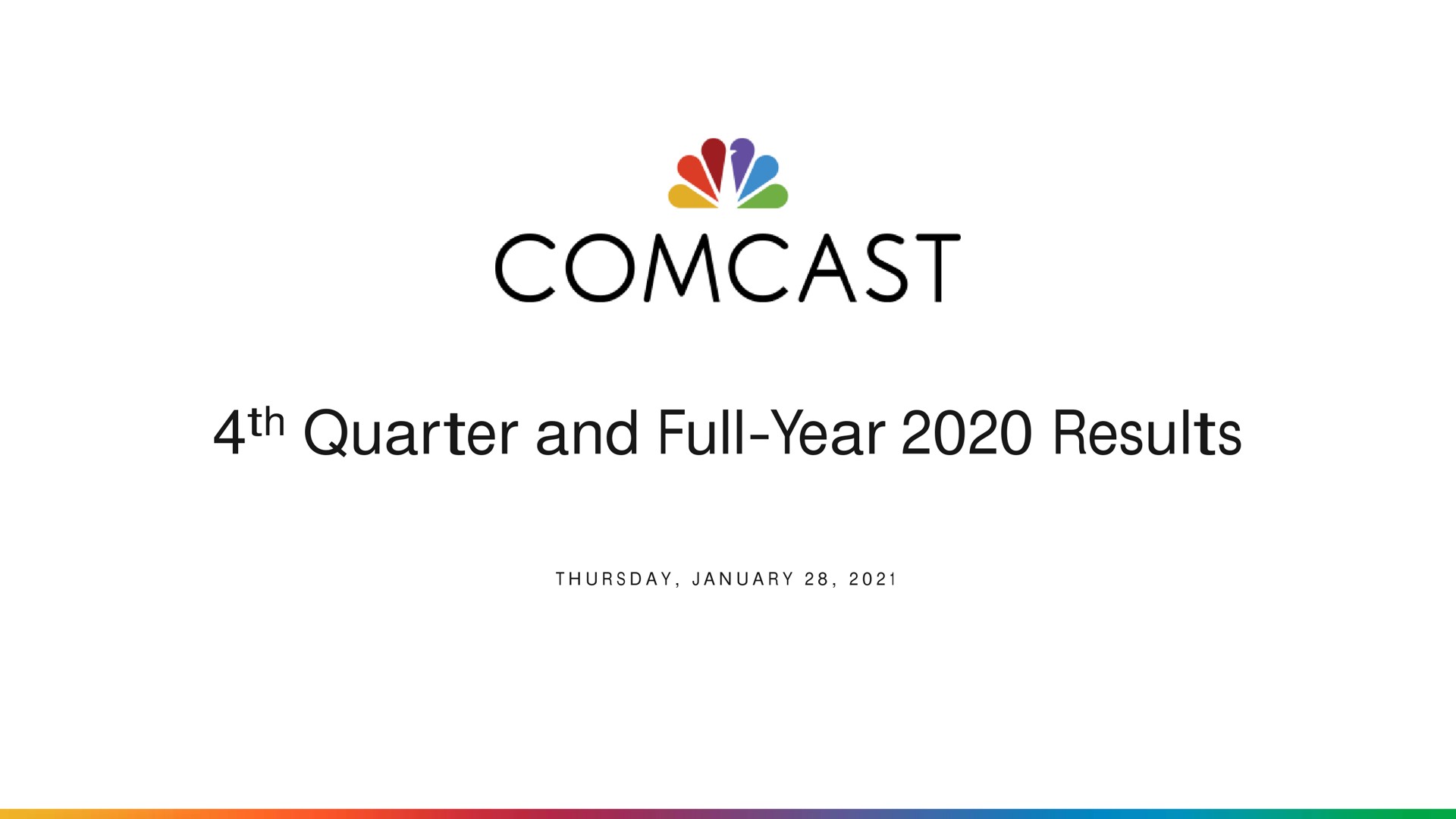 quarter and full year results | Comcast