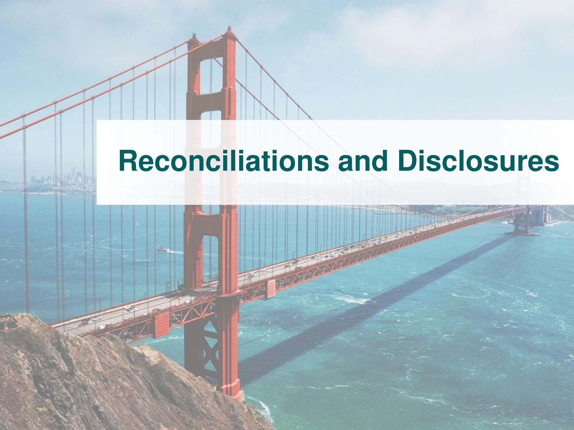 reconciliations and disclosures | TPG