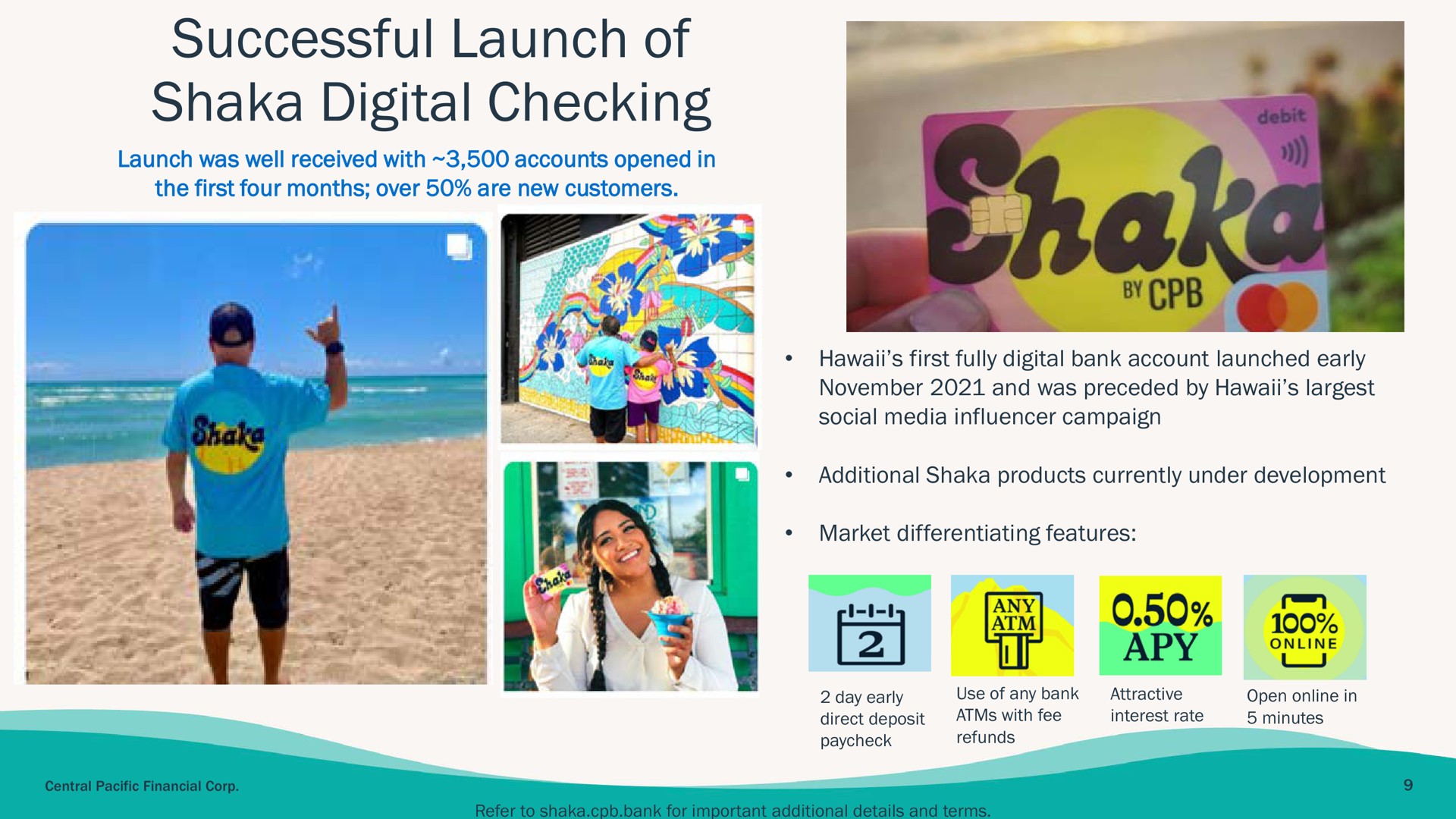 successful launch of digital checking | Central Pacific Financial