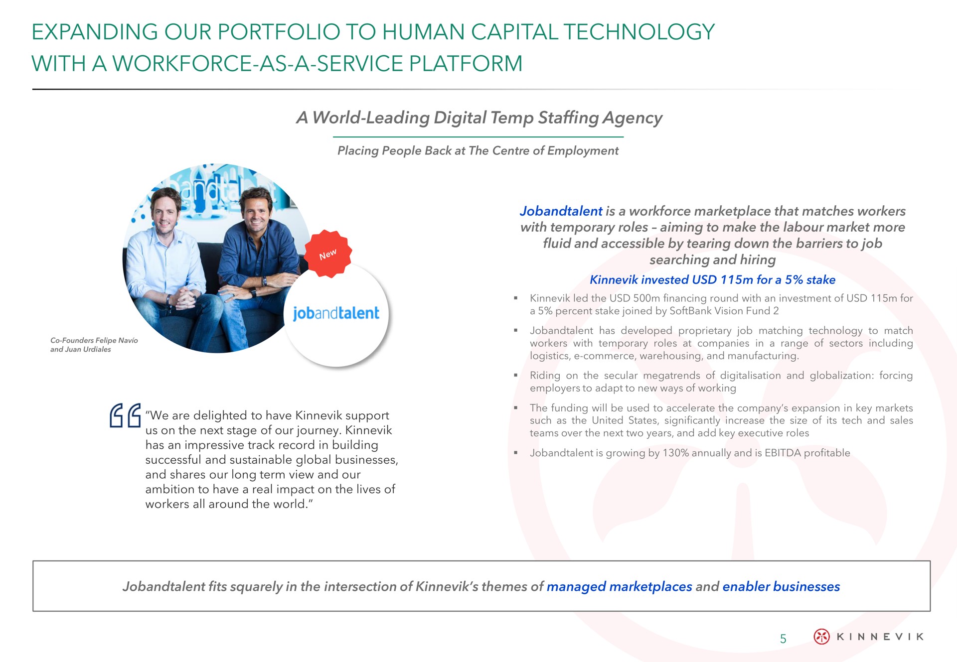 expanding our portfolio to human capital technology with a as a service platform | Kinnevik