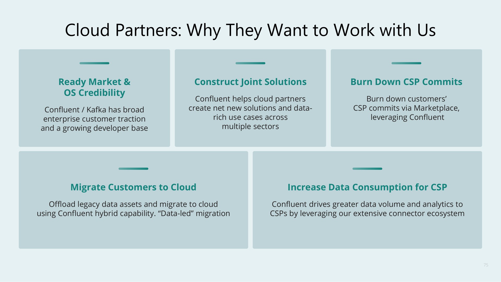 cloud partners why they want to work with us | Confluent