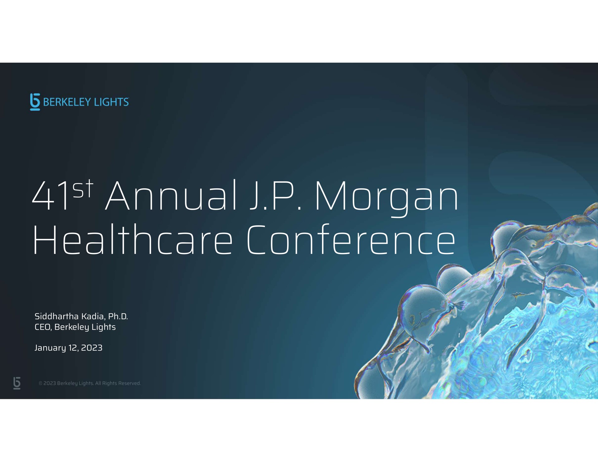 annual morgan conference alae | Berkeley Lights
