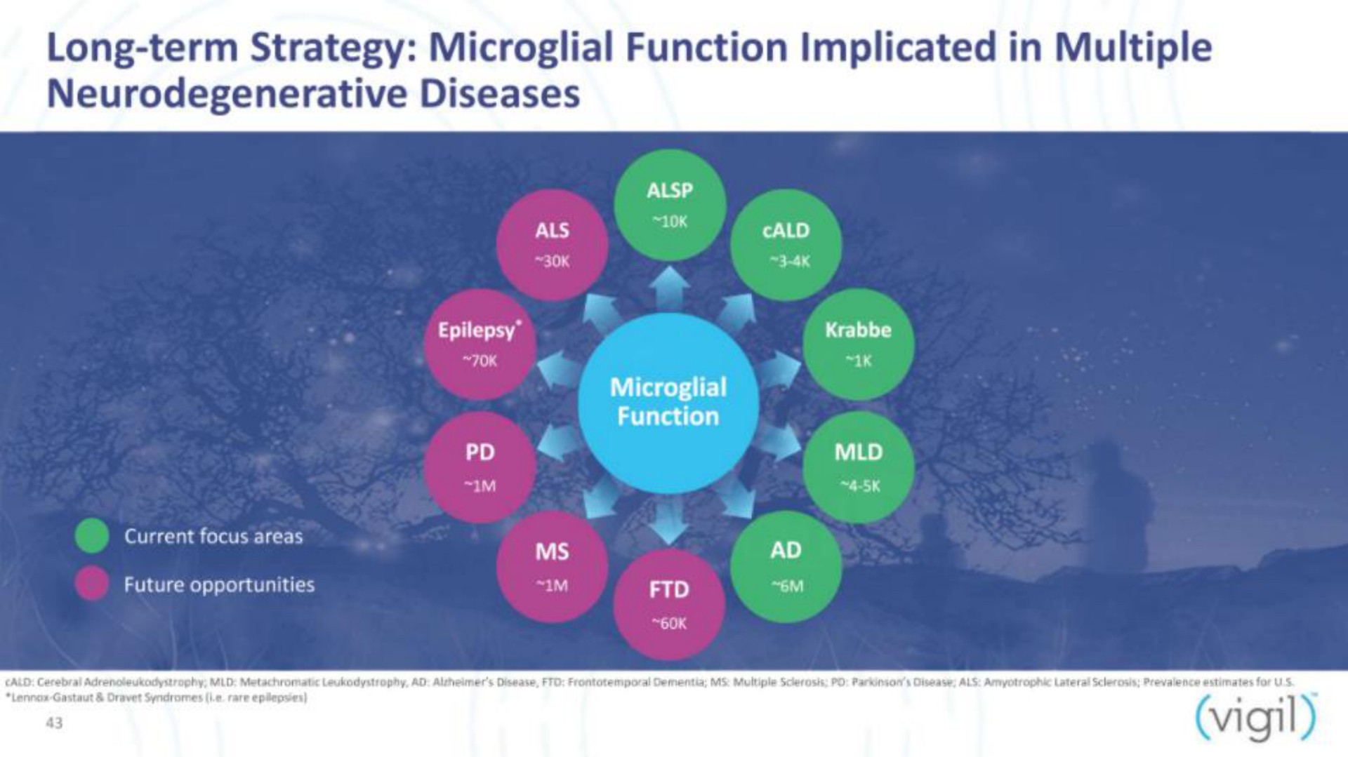 long term strategy function implicated in multiple neurodegenerative diseases | Vigil Neuroscience