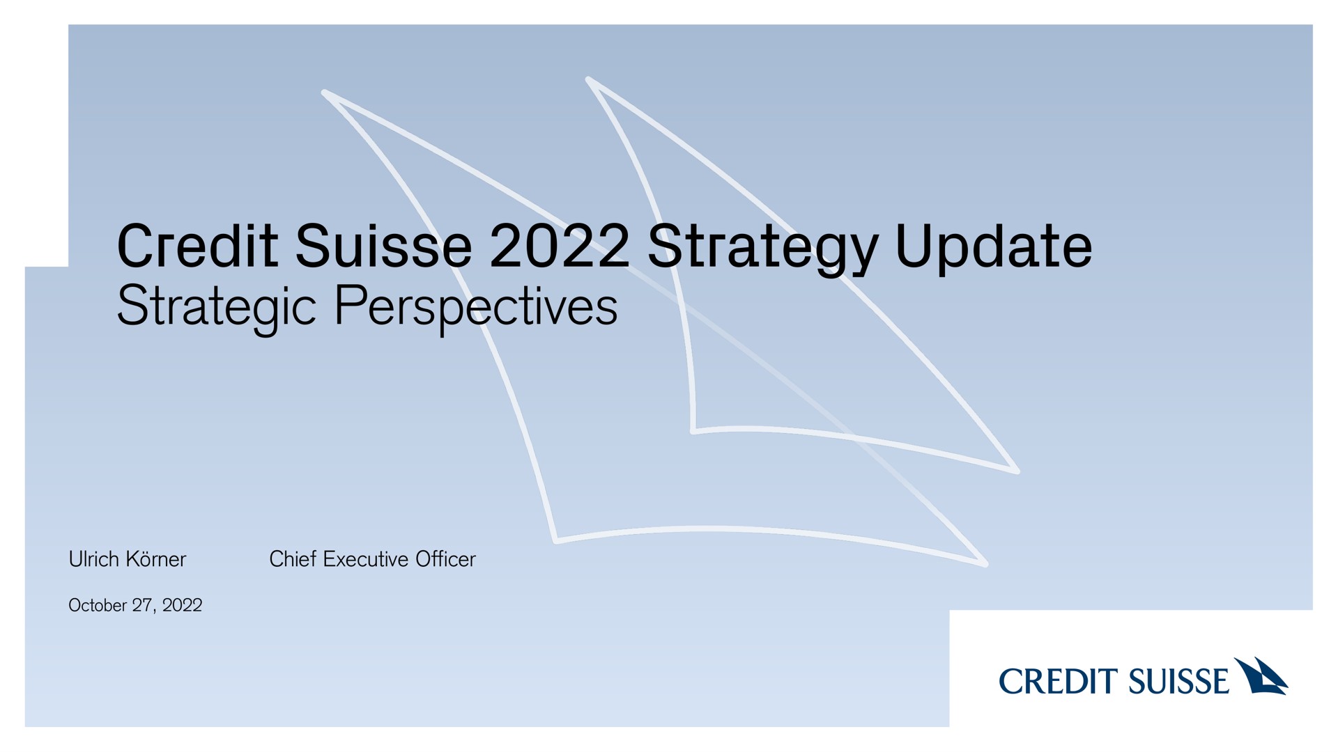 credit strategy update strategic perspectives | Credit Suisse