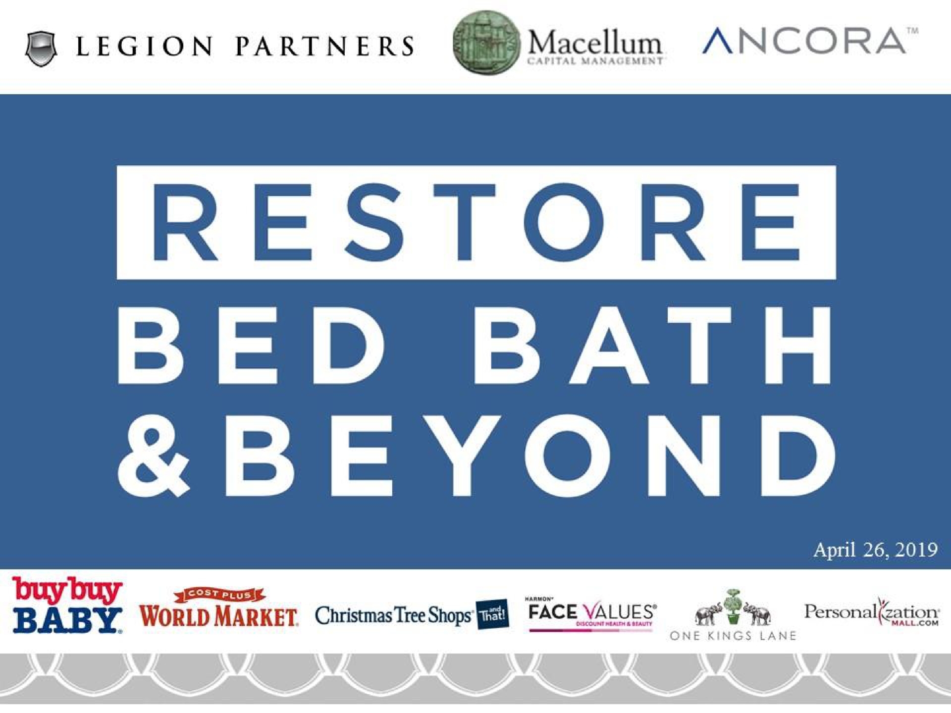 legion partners ancora restore bed bath beyond a baby world market personal | Legion Partners