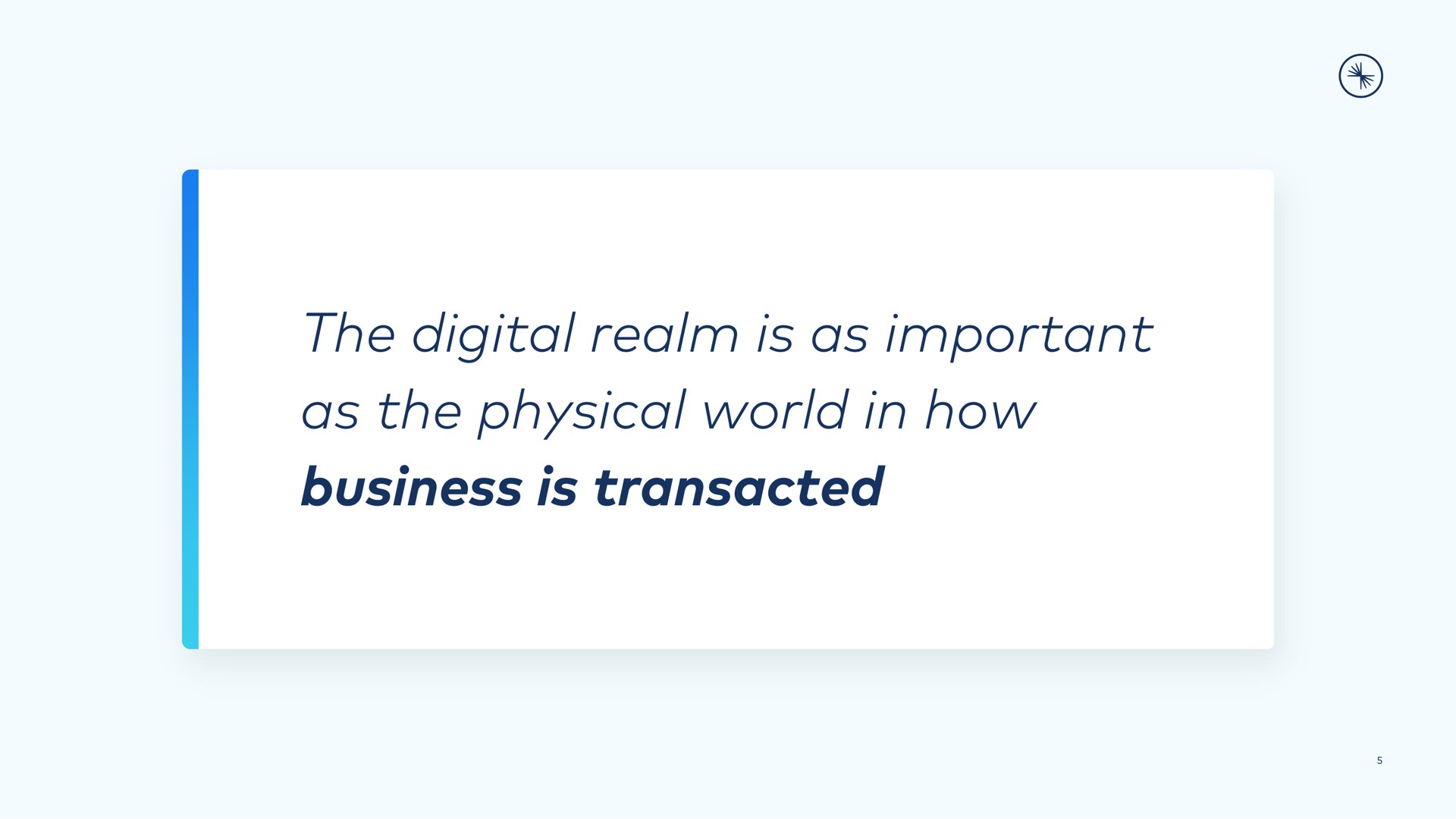 the digital realm is as important as the physical world in how business is transacted | Confluent