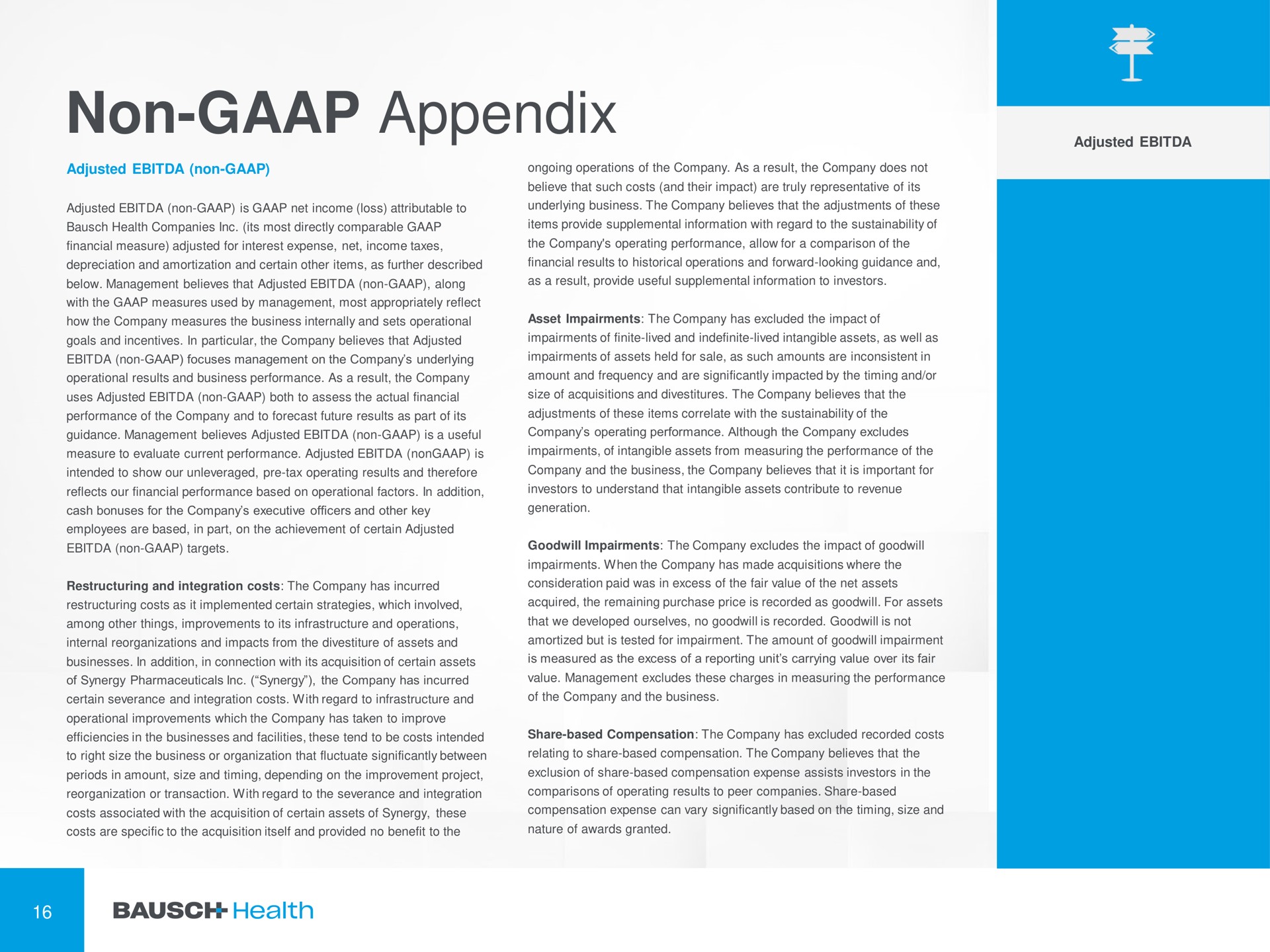 non appendix | Bausch Health Companies