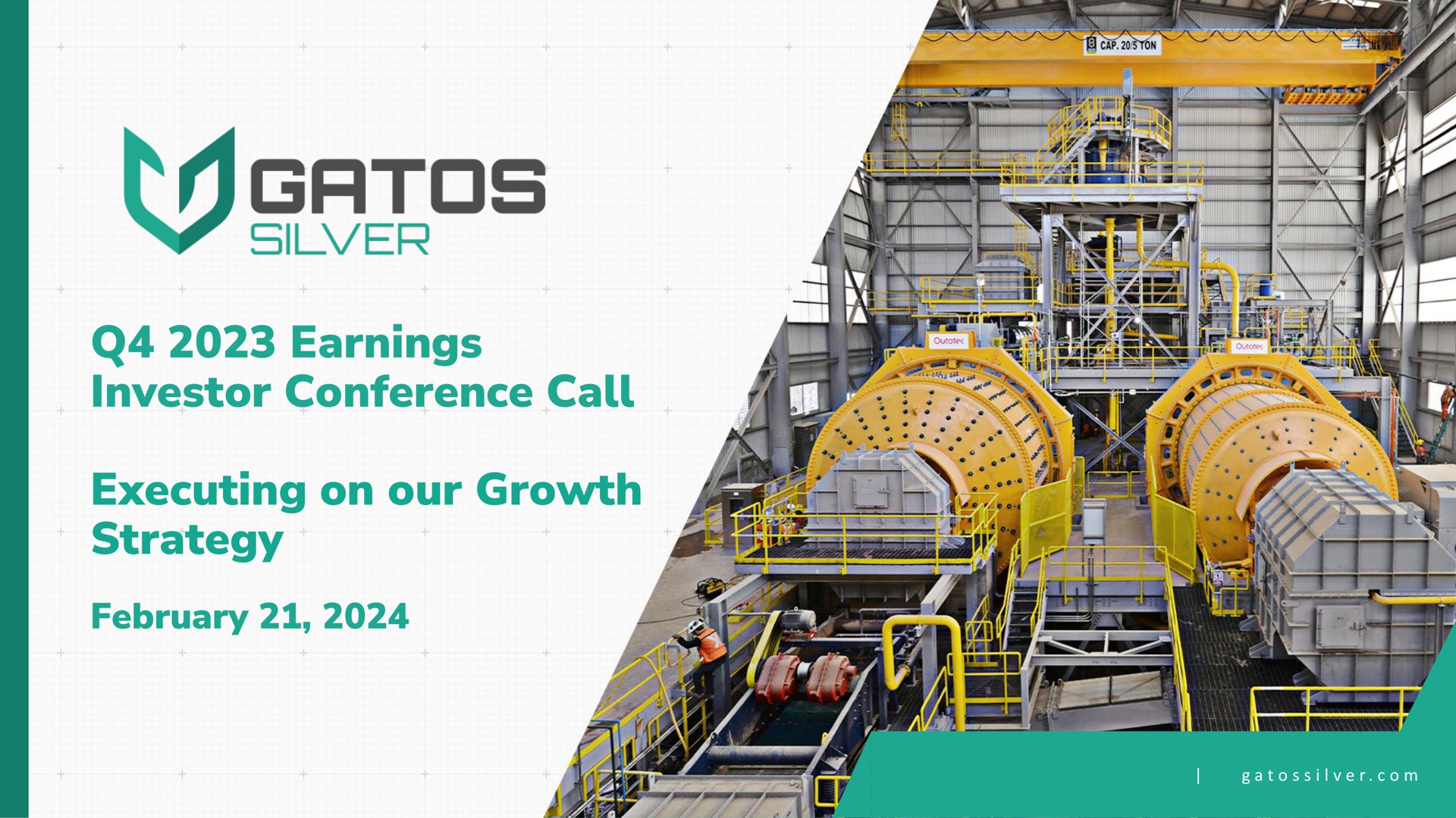 earnings investor conference call executing on our growth strategy silver | Gatos Silver
