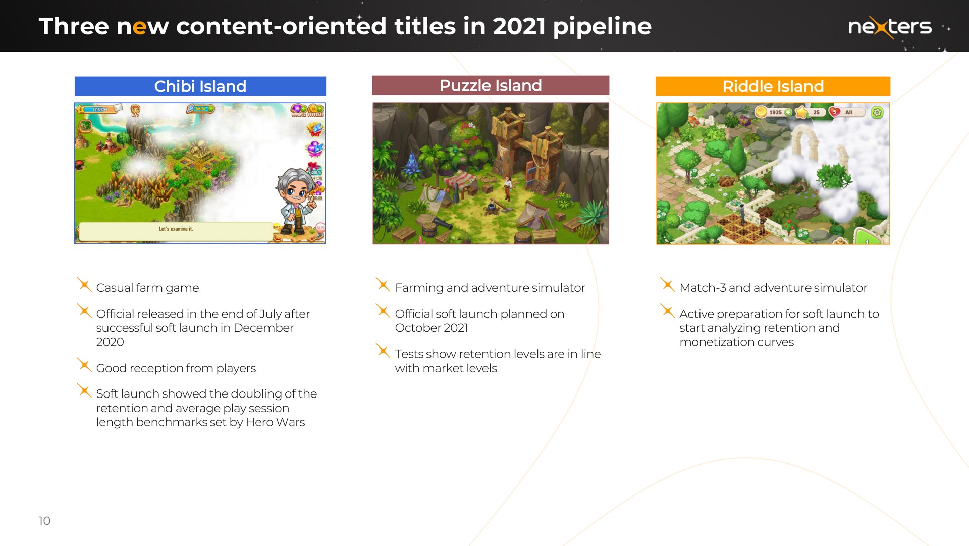 three new content oriented titles in pipeline island puzzle island riddle island lata | Nexters