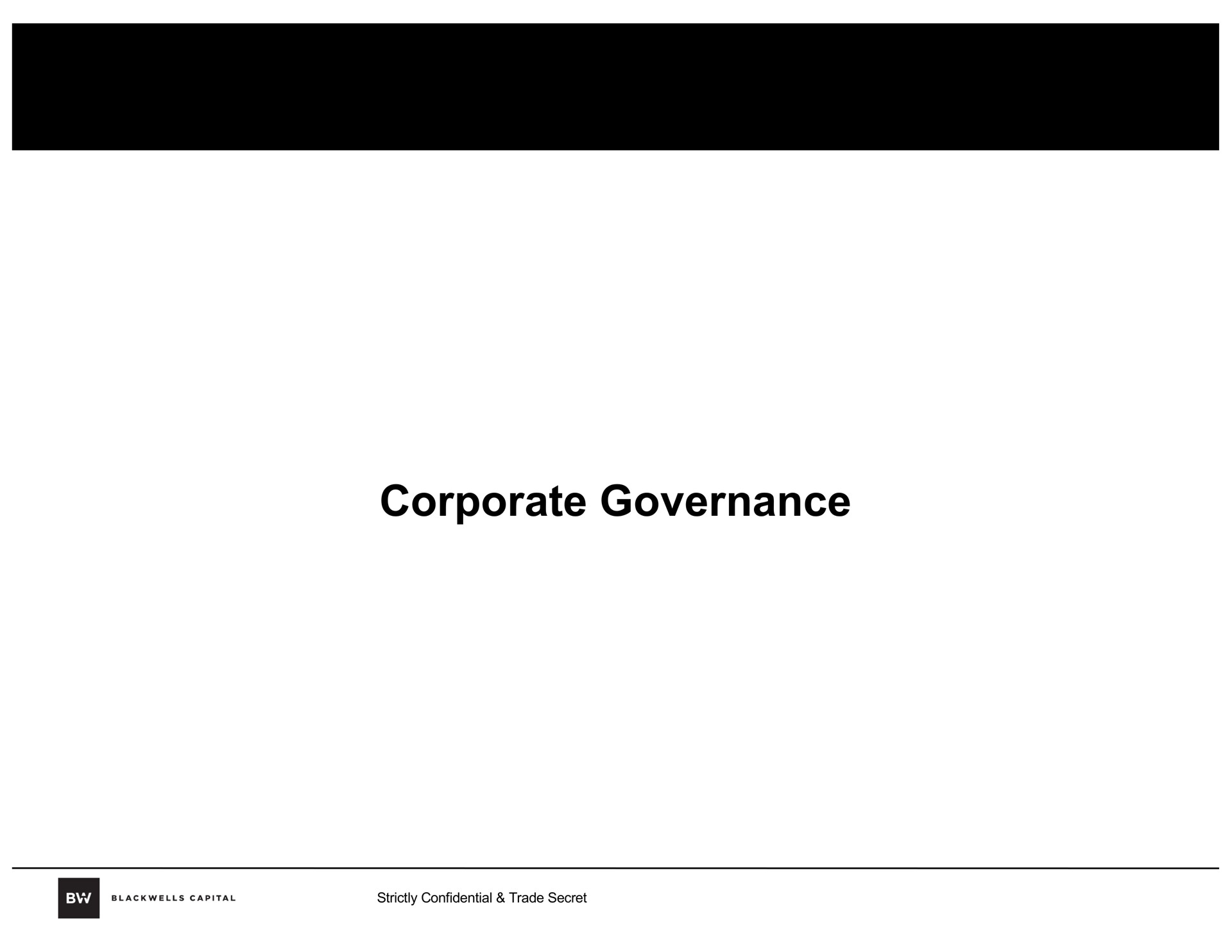 corporate governance | Blackwells Capital