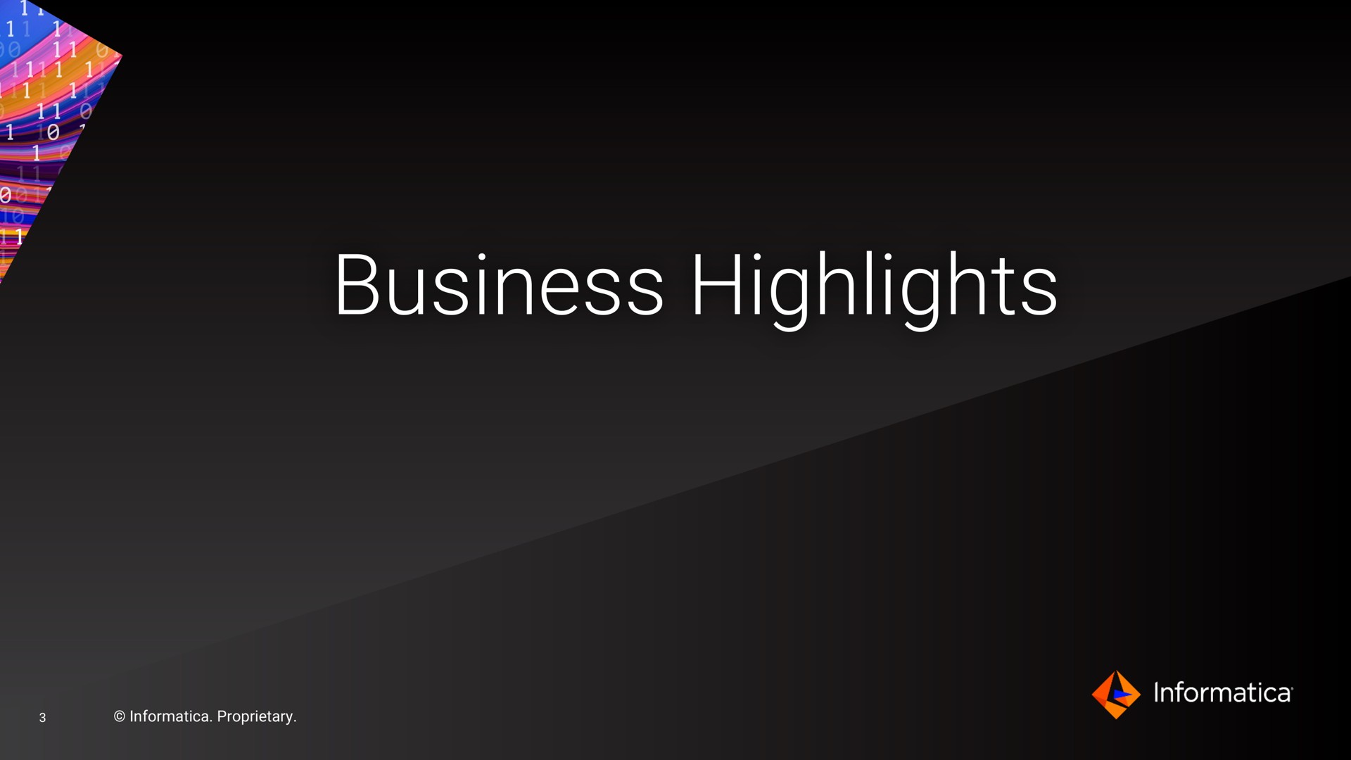business highlights | Informatica