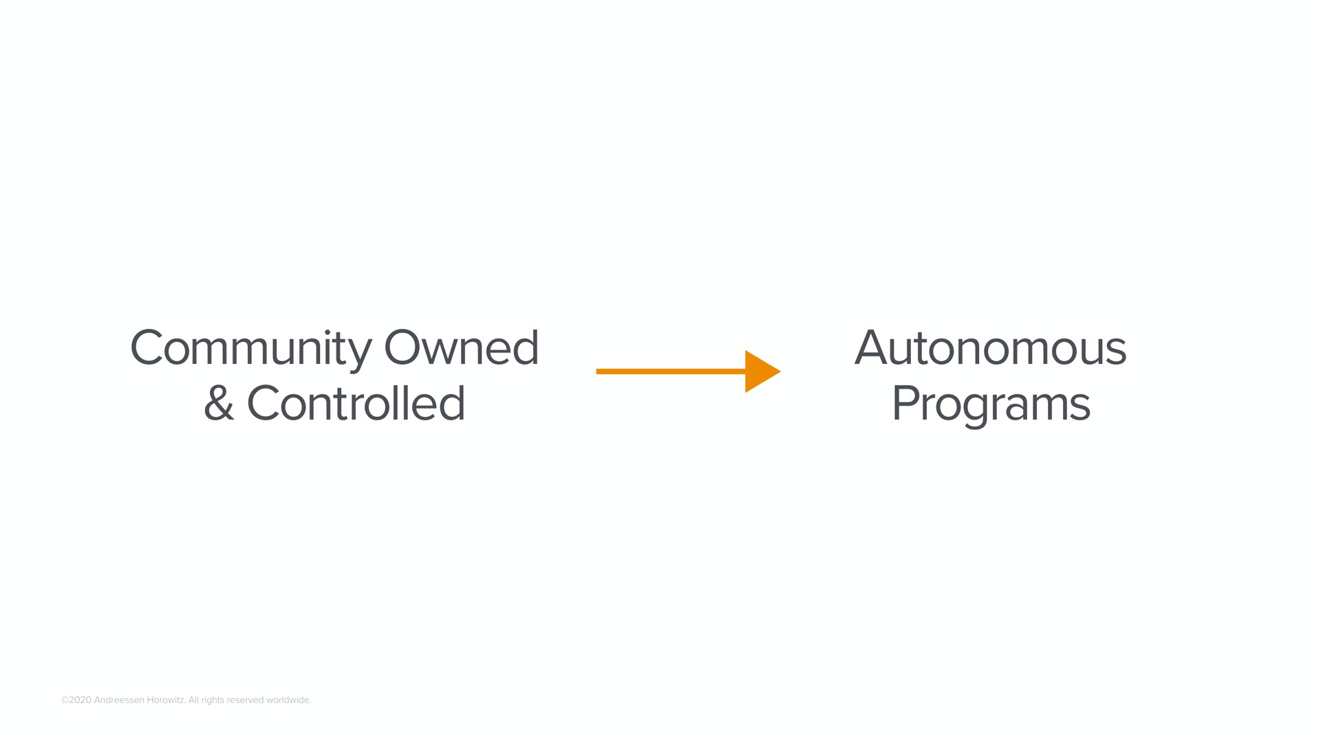 community owned controlled autonomous programs | a16z