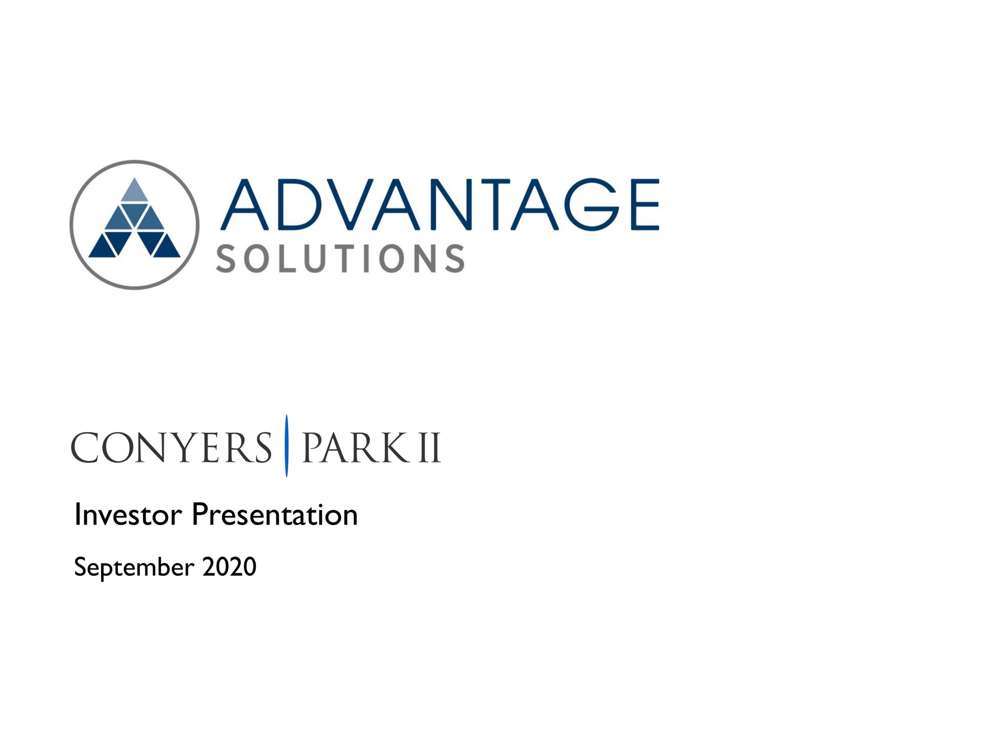 investor presentation advantage solutions park i | Advantage Solutions