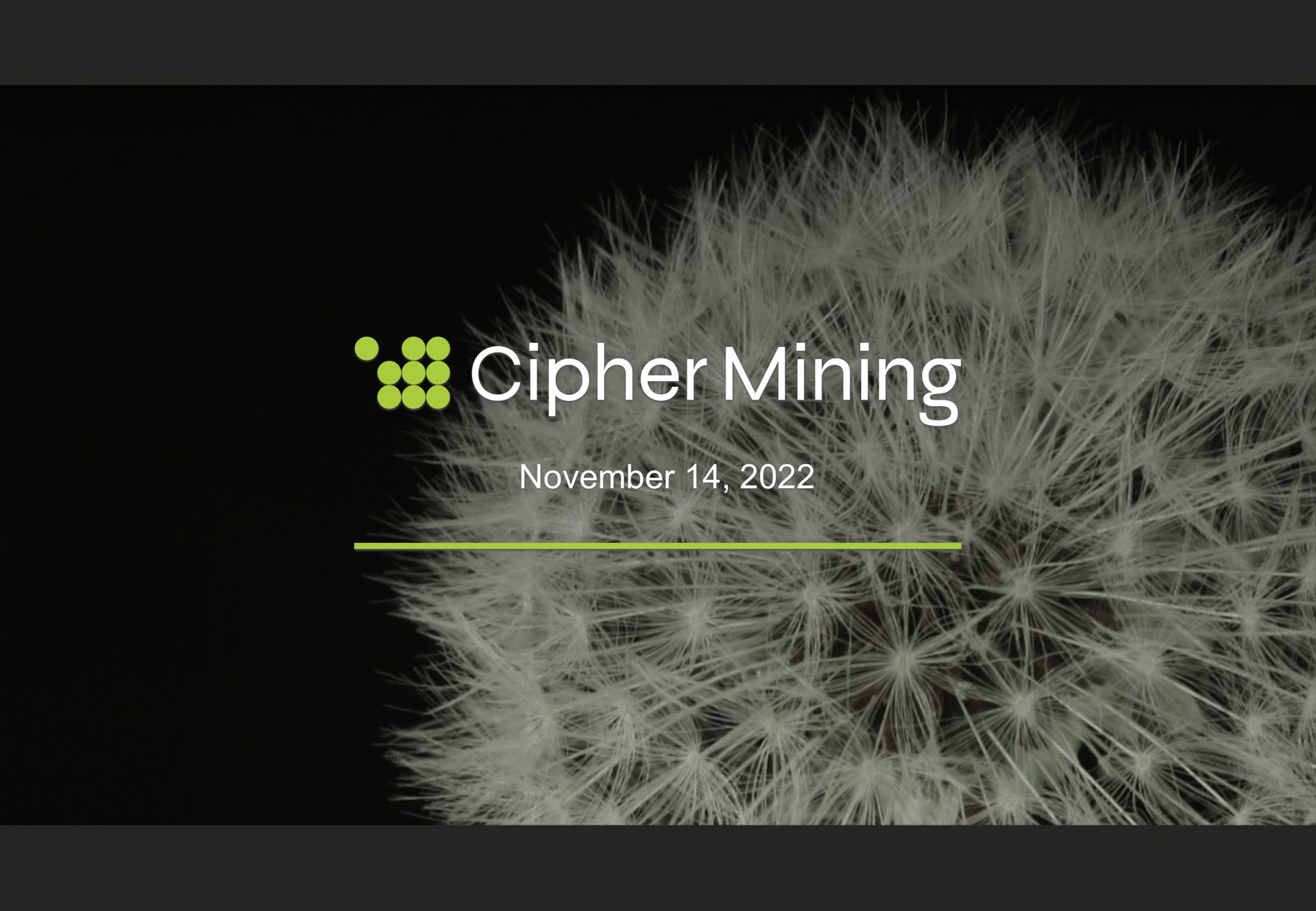  | Cipher Mining
