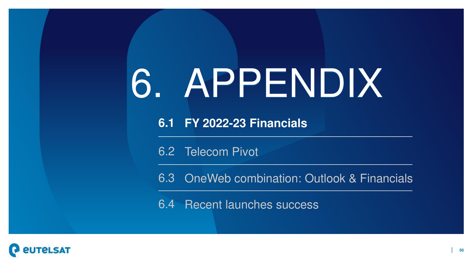 appendix pivot combination outlook recent launches success ore or | Eutelsat
