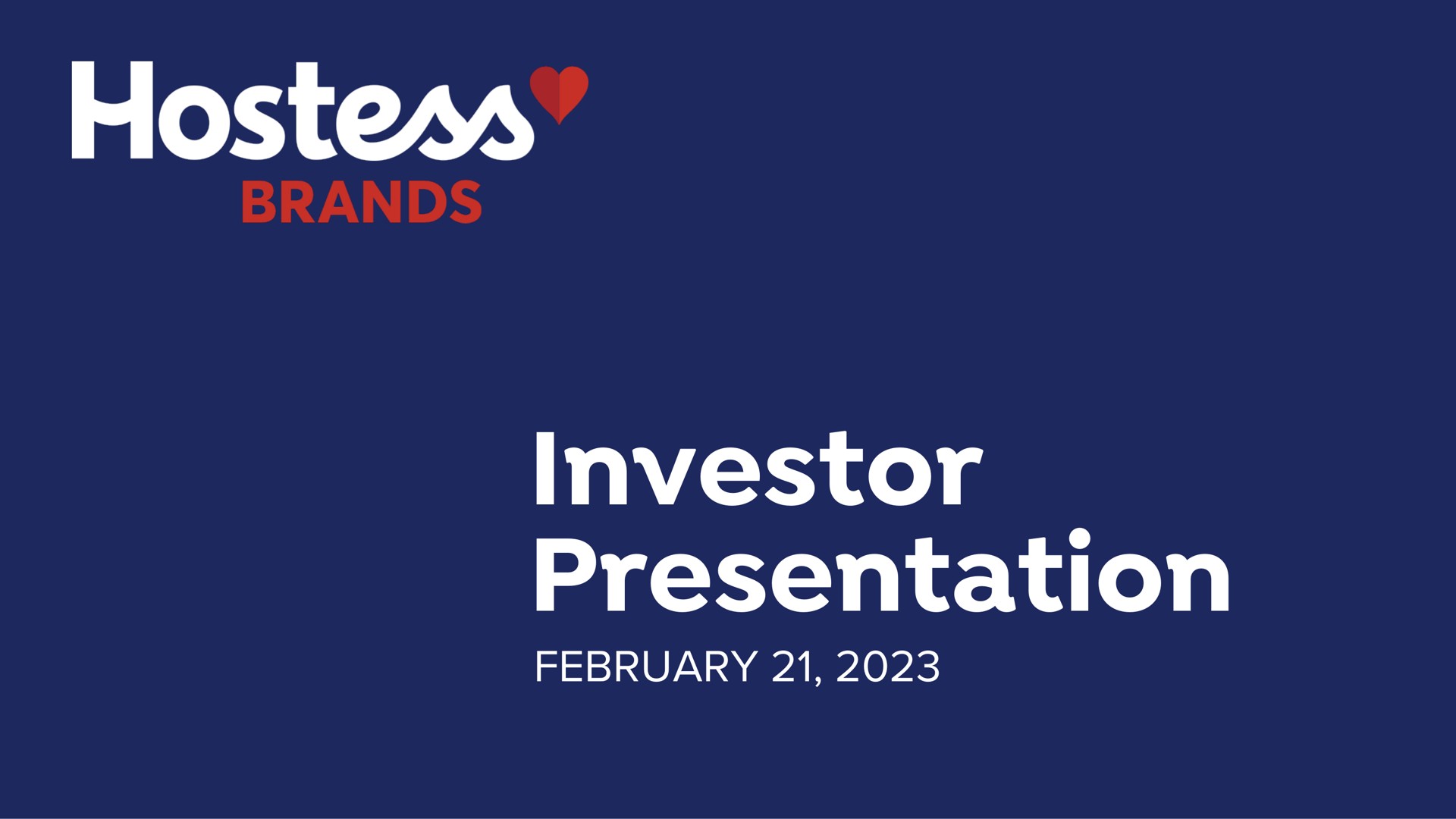 investor presentation hostess | Hostess