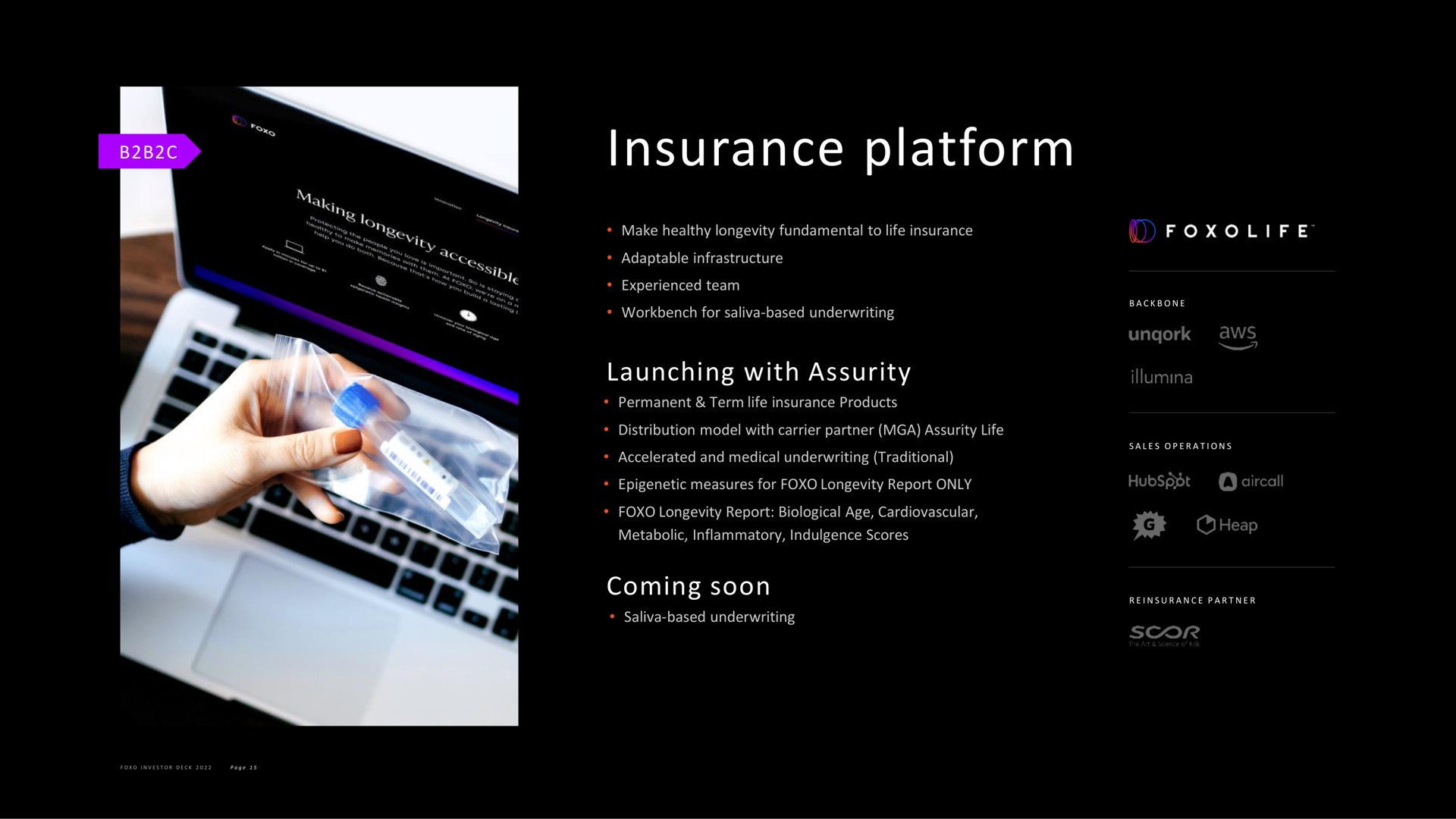 insurance platform launching with coming soon | Foxo