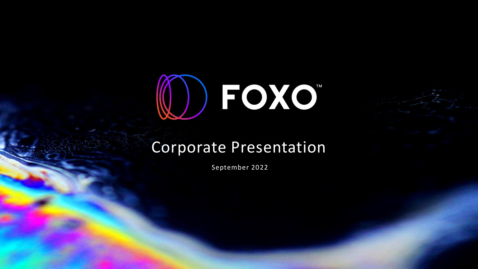 corporate presentation | Foxo