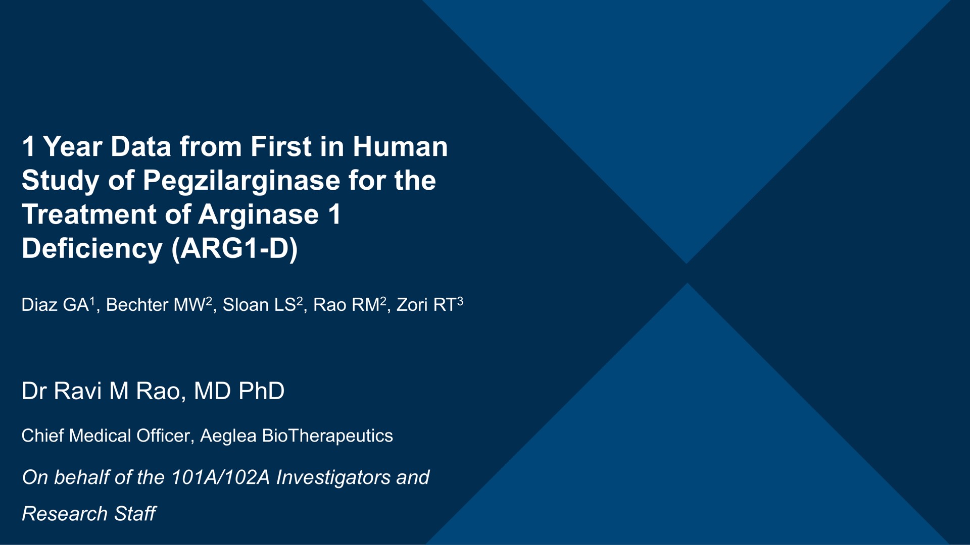 year data from first in human study of for the treatment of deficiency | Aeglea BioTherapeutics
