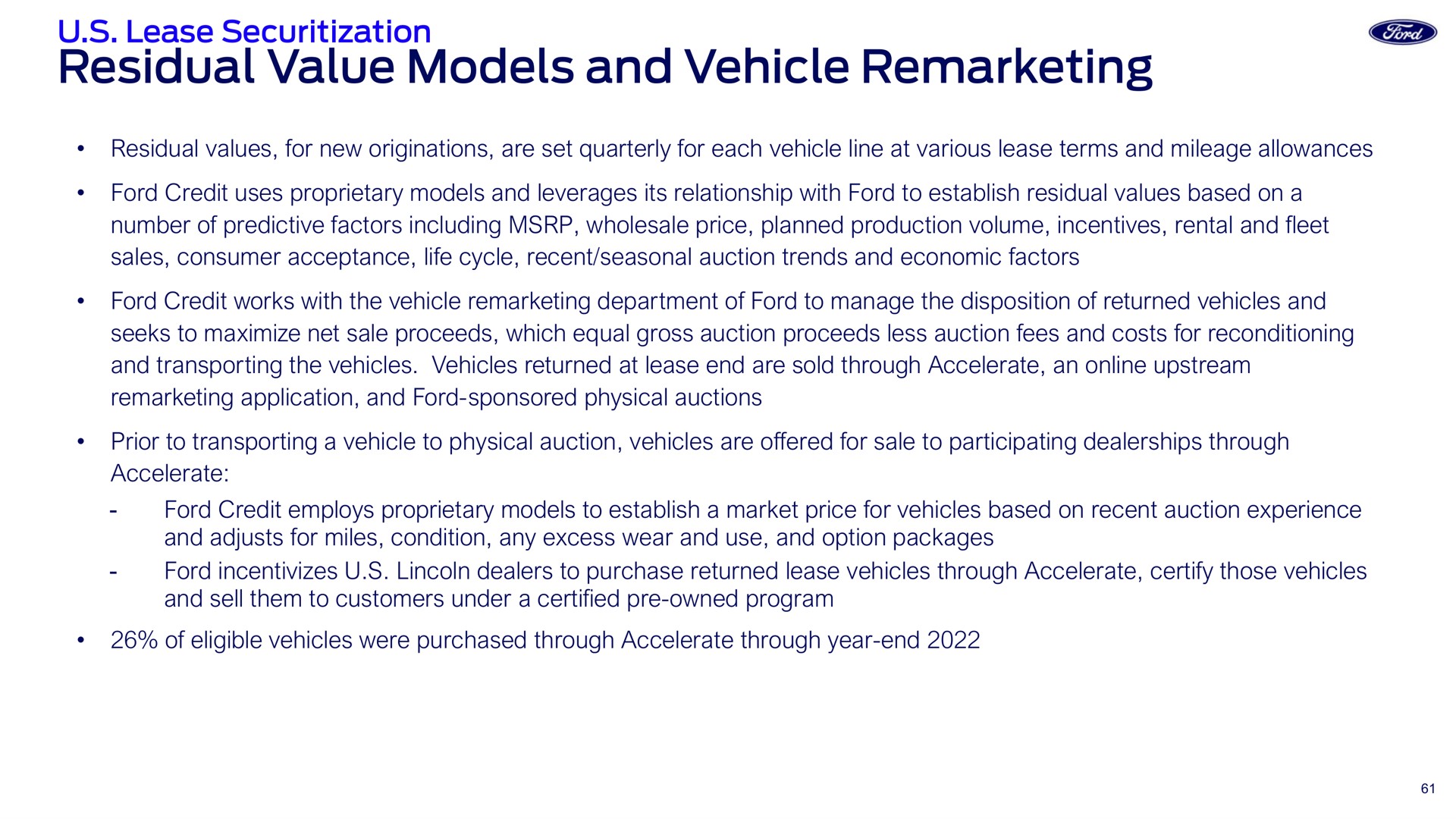 residual value models and vehicle | Ford Credit