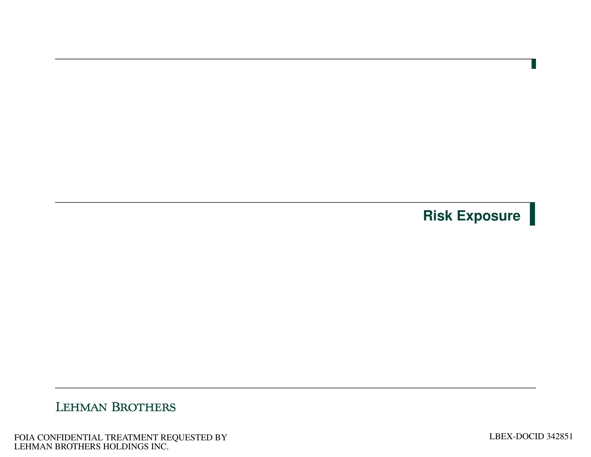 risk exposure | Lehman Brothers