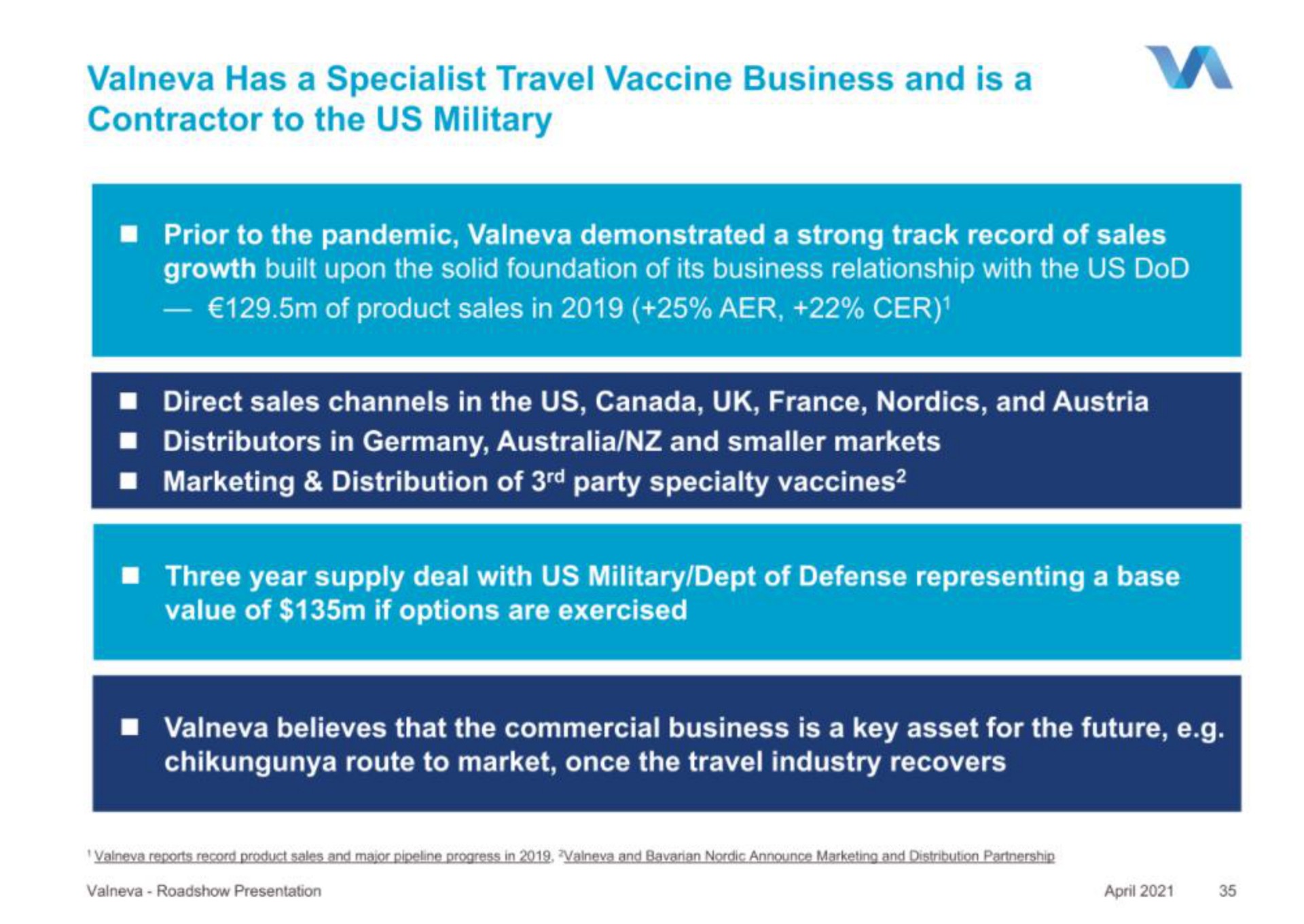 has a specialist travel vaccine business and is a contractor to the us military | Valneva