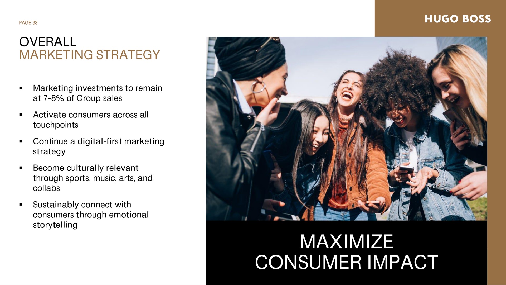 overall marketing strategy maximize consumer impact page boss | Hugo Boss