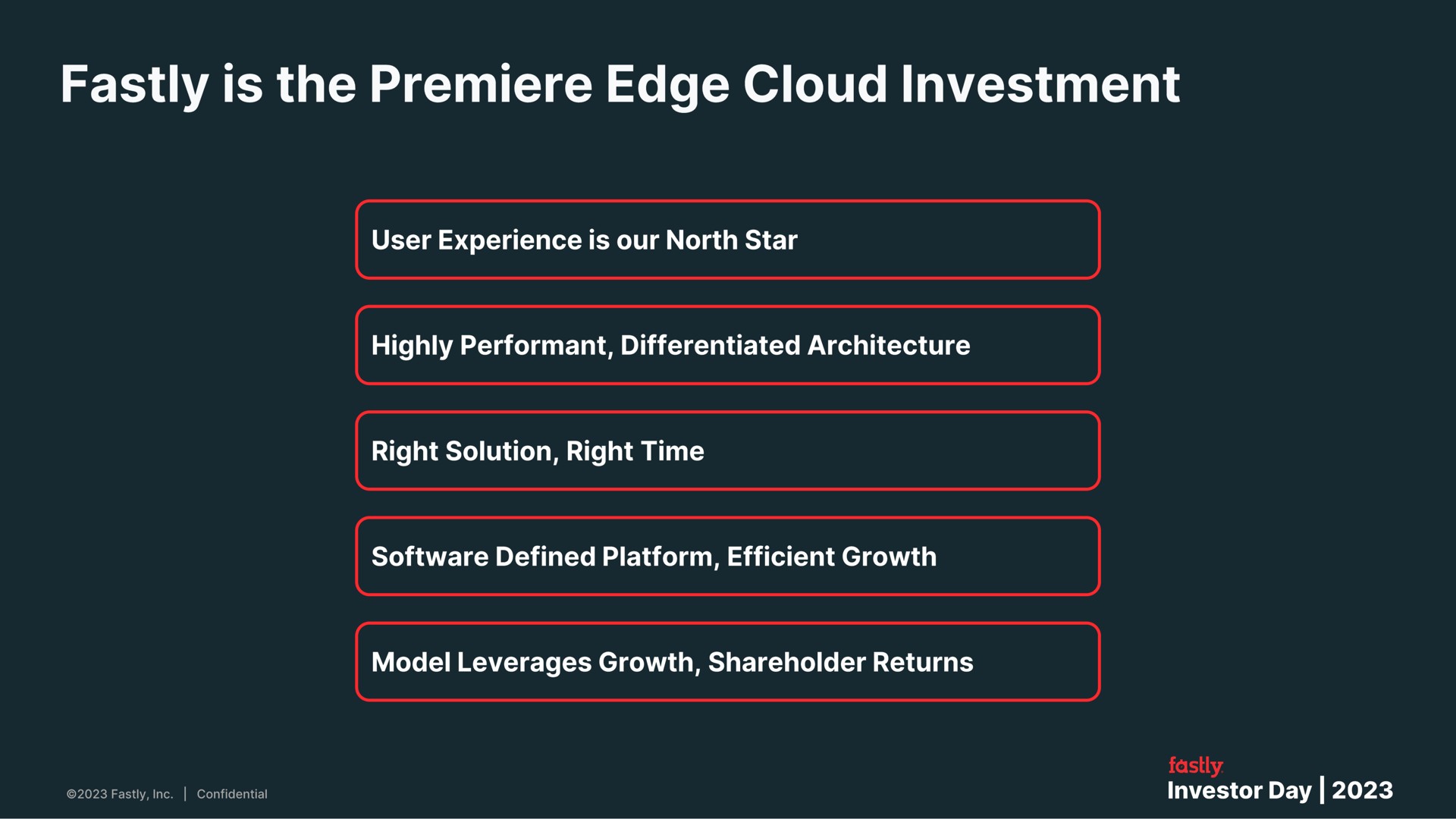 is the premiere edge cloud investment | Fastly