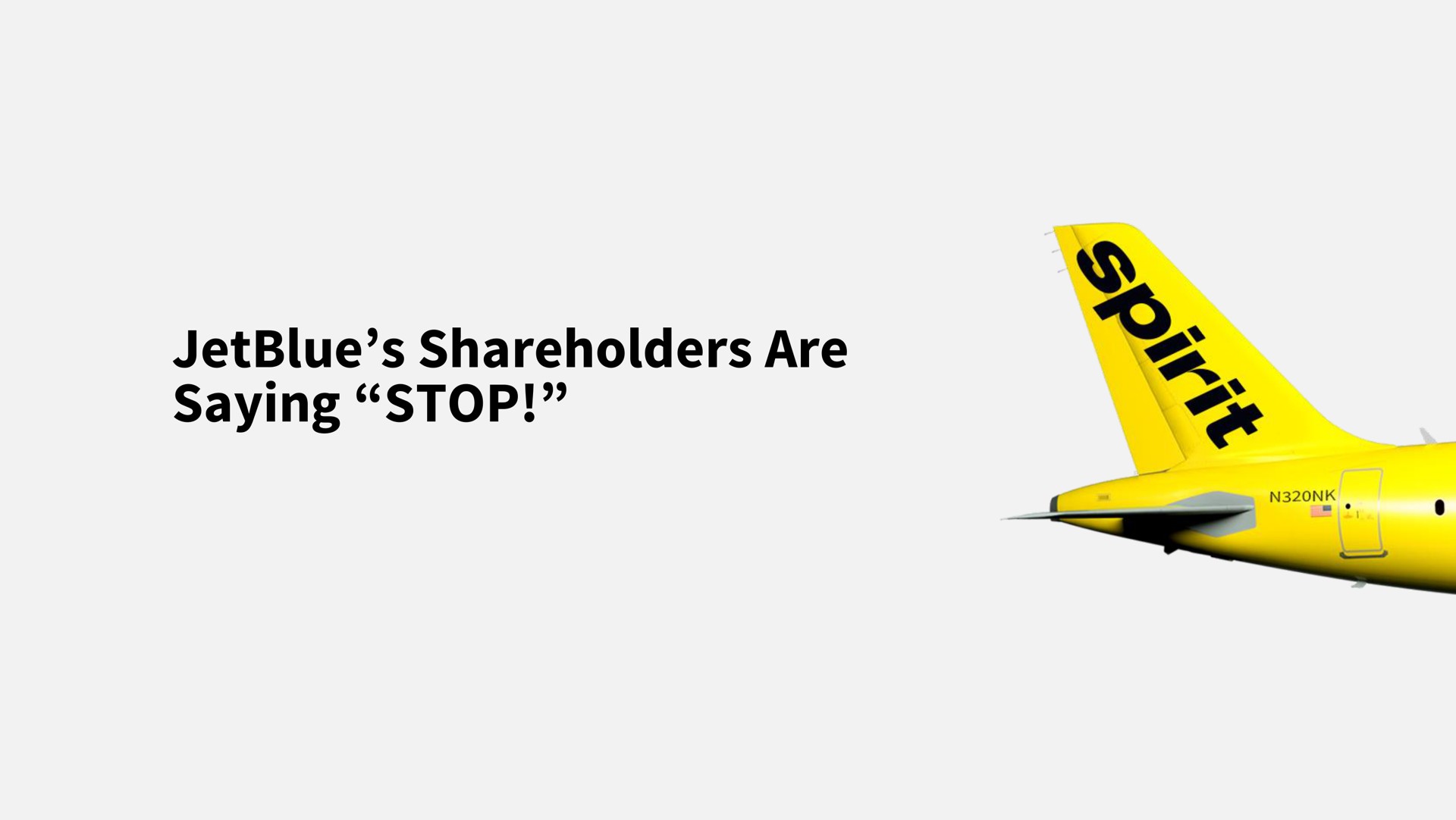 shareholders are saying stop | Spirit