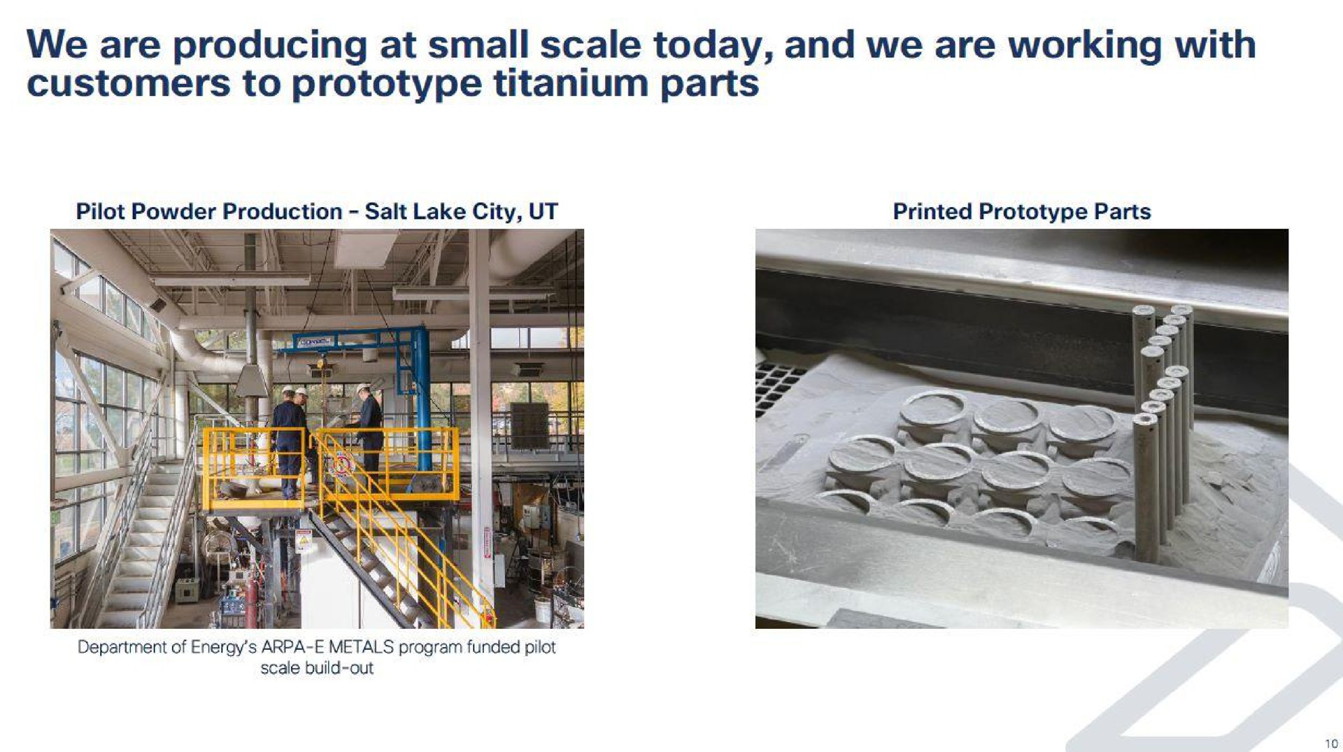 we are producing at small scale today and we are working with | IperionX
