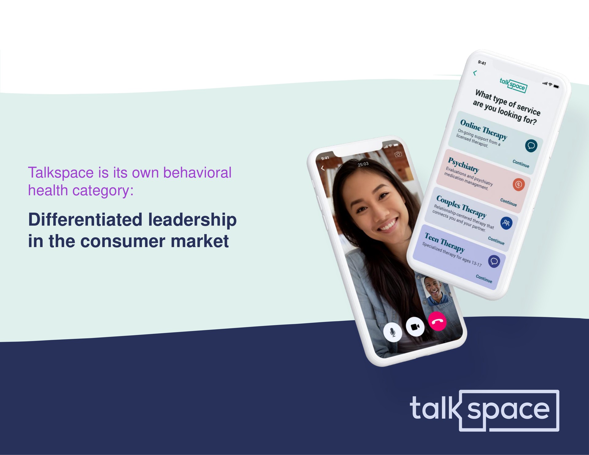 differentiated leadership in the consumer market talk | Talkspace