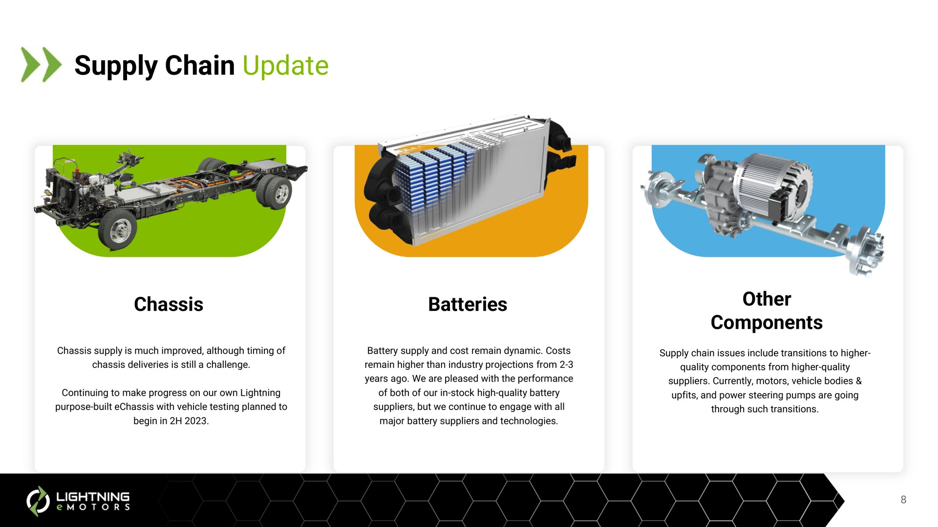 supply chain update | Lightning eMotors
