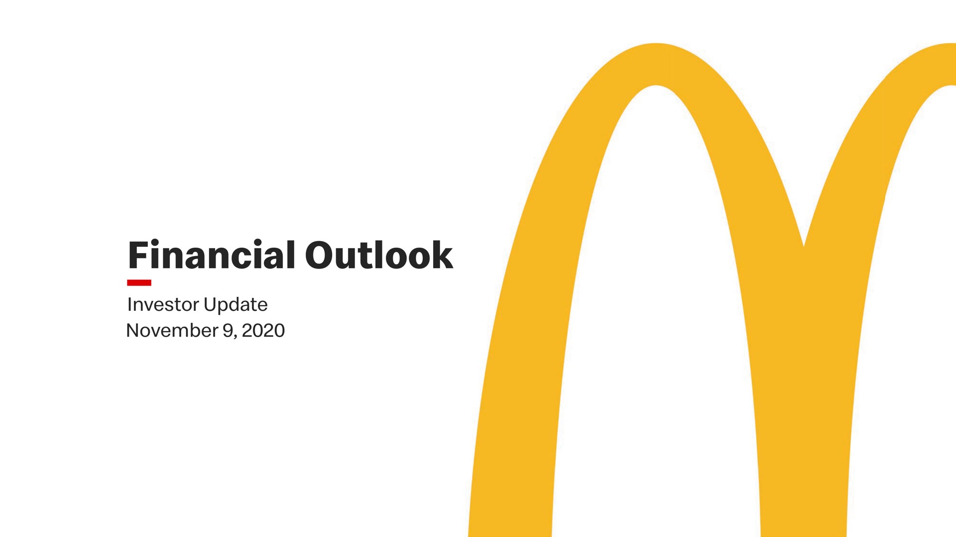 financial outlook | McDonald's