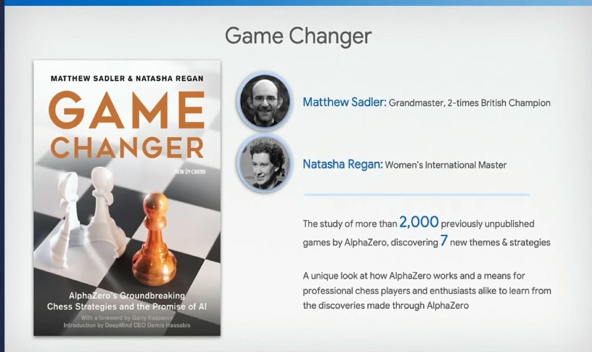 Game Changer: AlphaZero's Groundbreaking by Sadler, Matthew