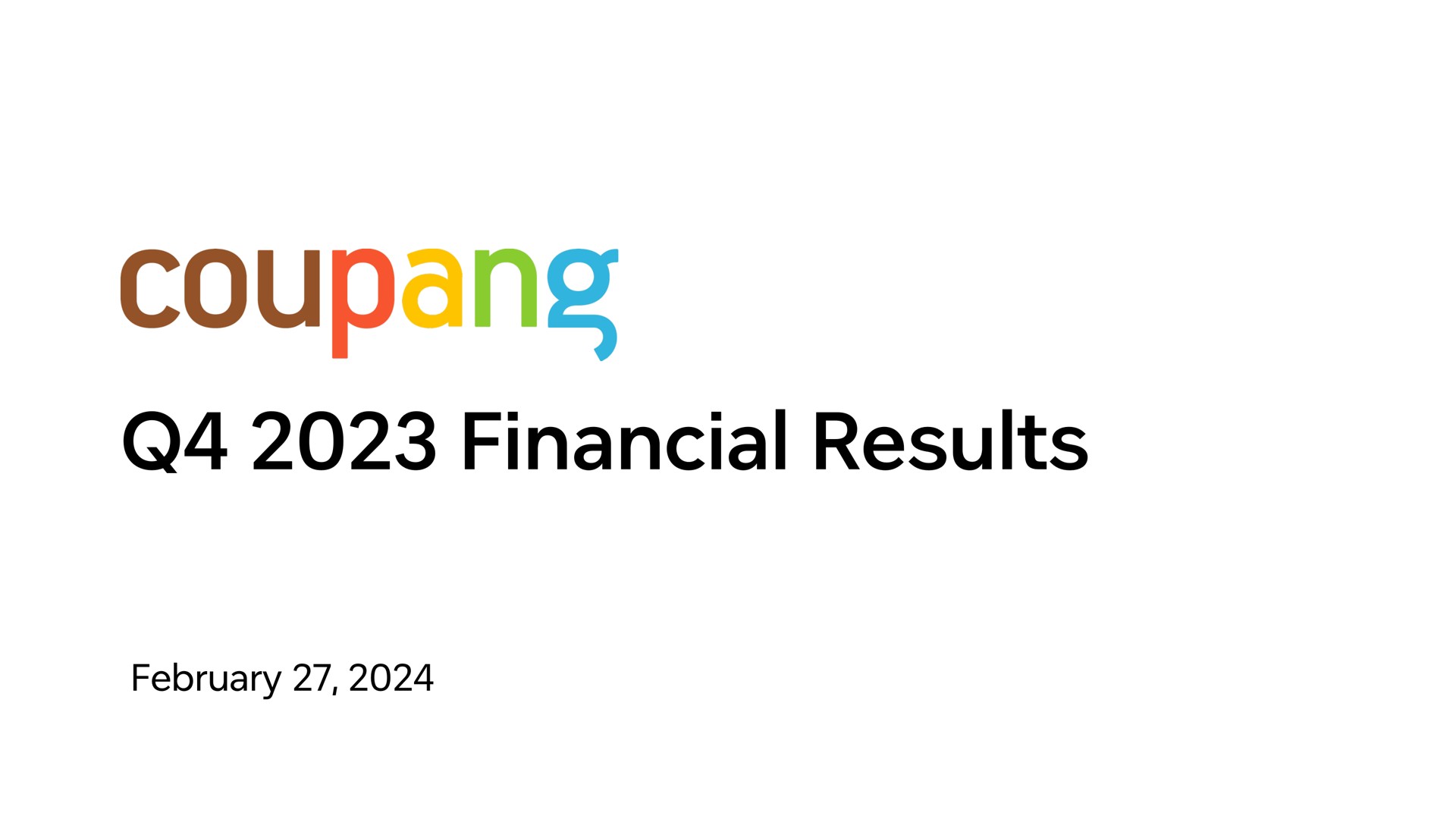 financial results | Coupang