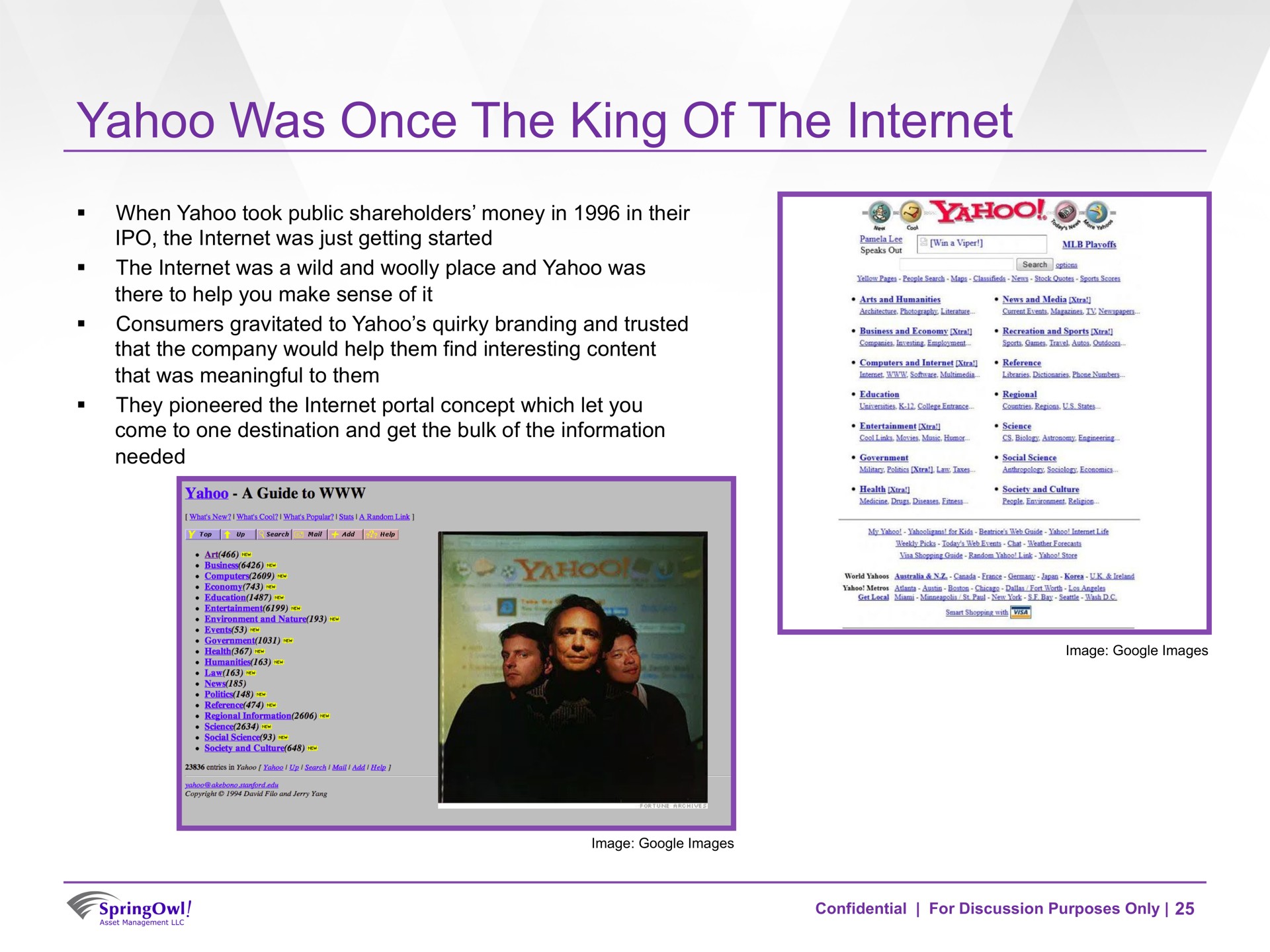 yahoo was once the king of the | SpringOwl