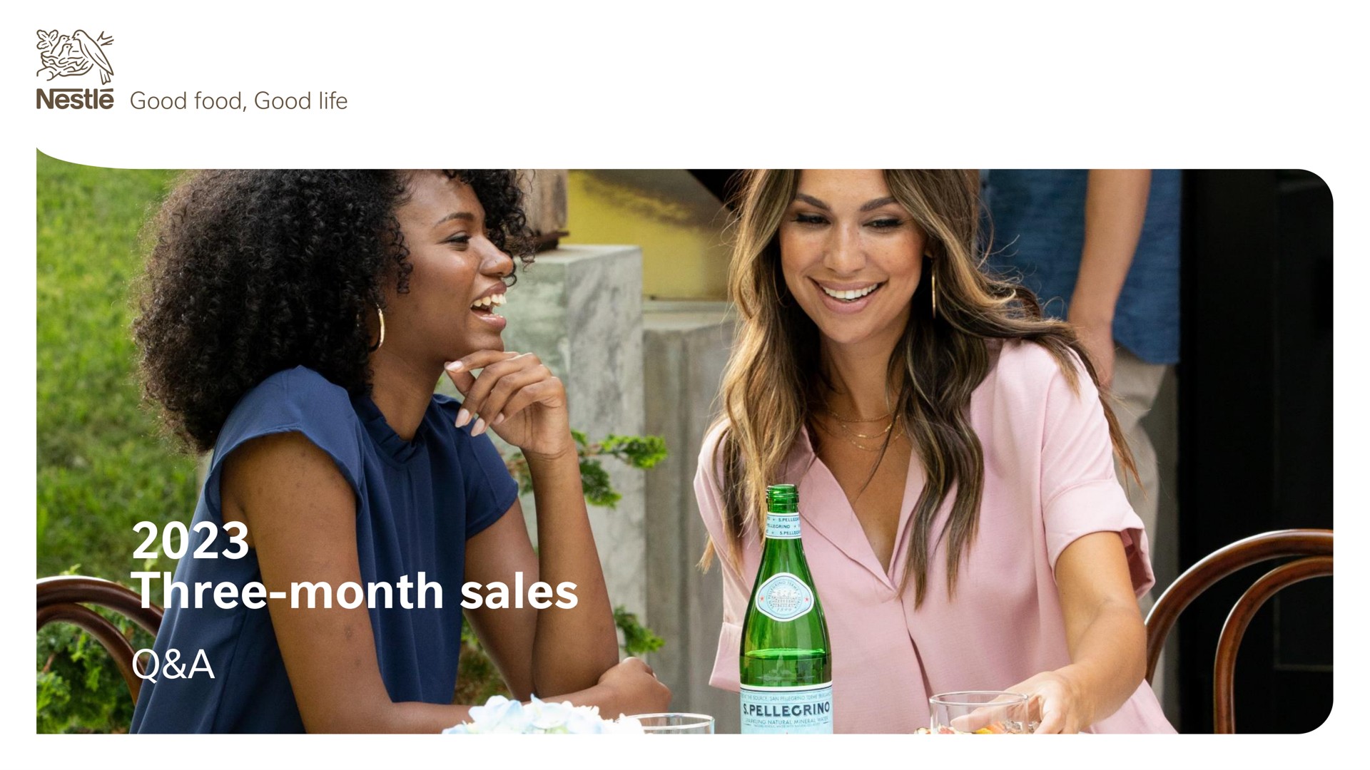 three month sales a | Nestle